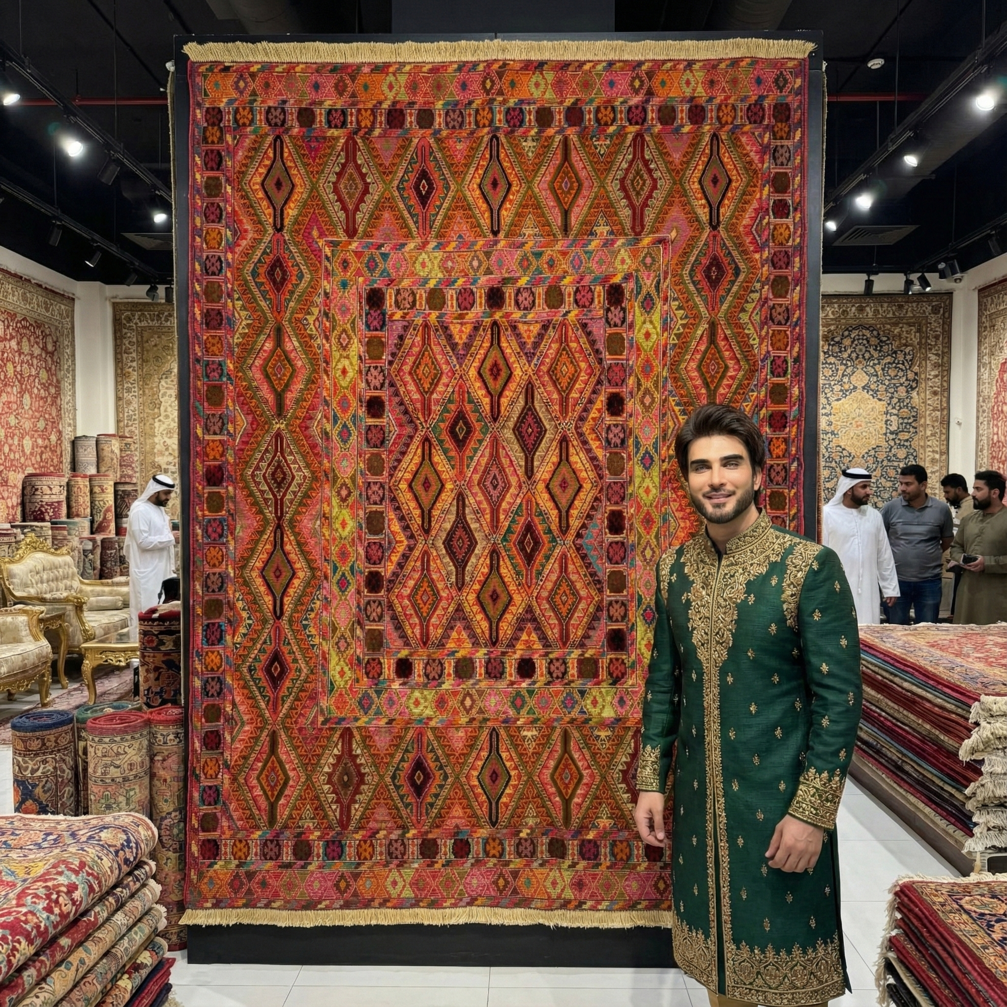 Handmade Afghan wool rug Vibrant Afghan Baluchi Handmade Rug - 4.5ft x 6ft Luxurious Wool Masterpiece traditional design for living room USA