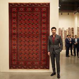 Handmade Afghan wool rug Handmade Afghan Wool Rug - 8 ft x 11.5 ft | Khal Muhammadi Design | Durable, Luxurious, Eco-Friendly traditional design for living room USA