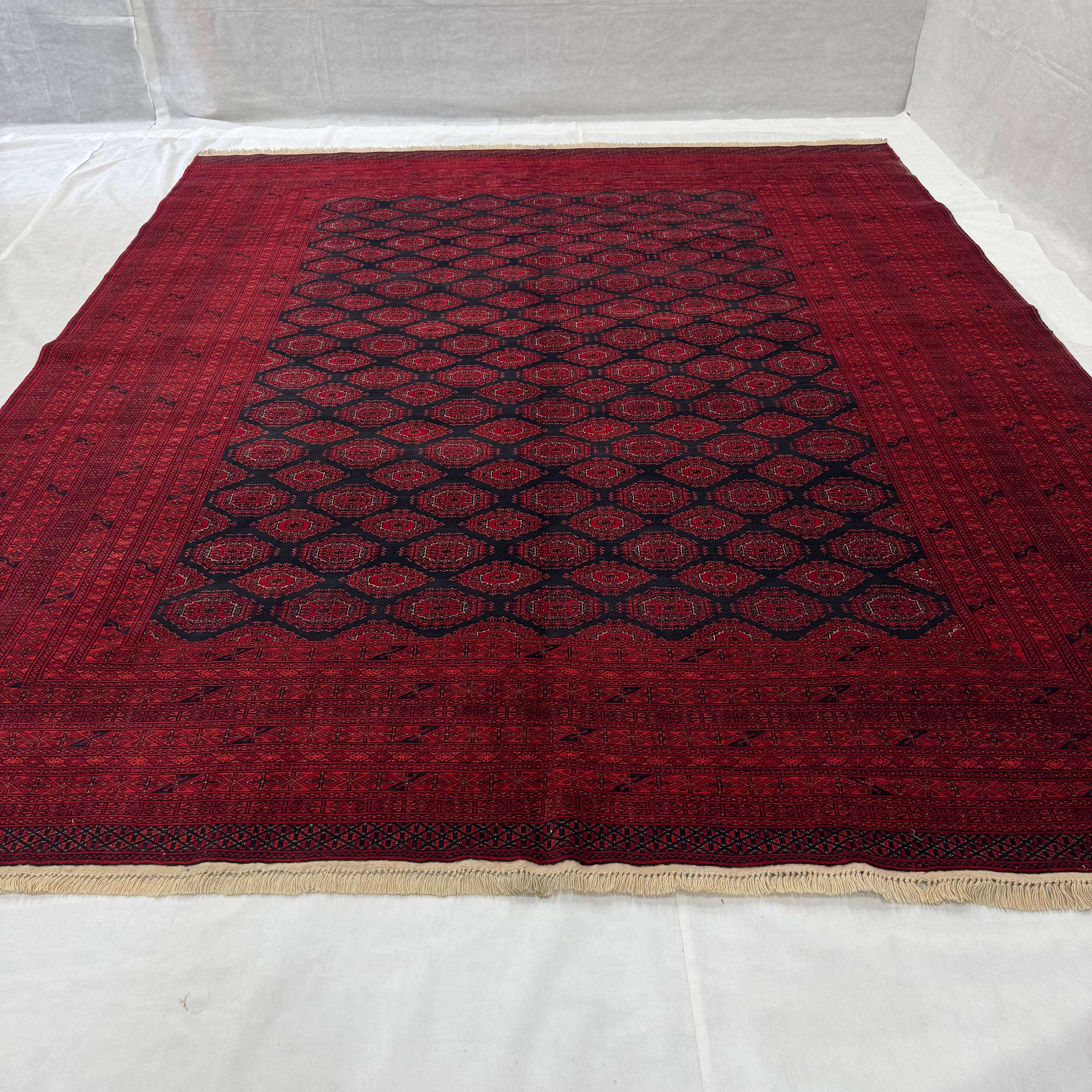 Handmade Afghan wool rug  traditional design for living room USA