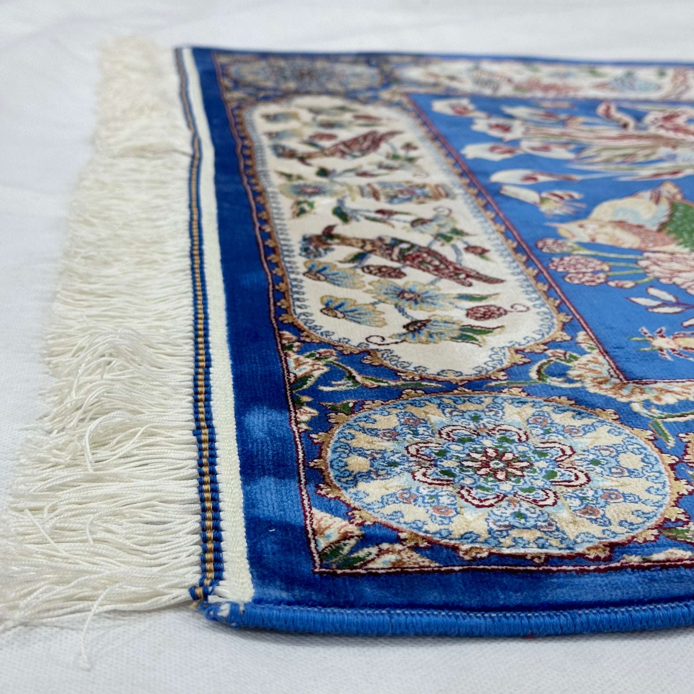Persian Silk Garden Birds Rug 2.5 ft x 4 ft | 1600 Reeds Iranian Abresham