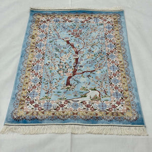 Persian Silk Floral Tree Rug 2.5 ft x 4 ft | Pure Silk Abresham 1600 Reed