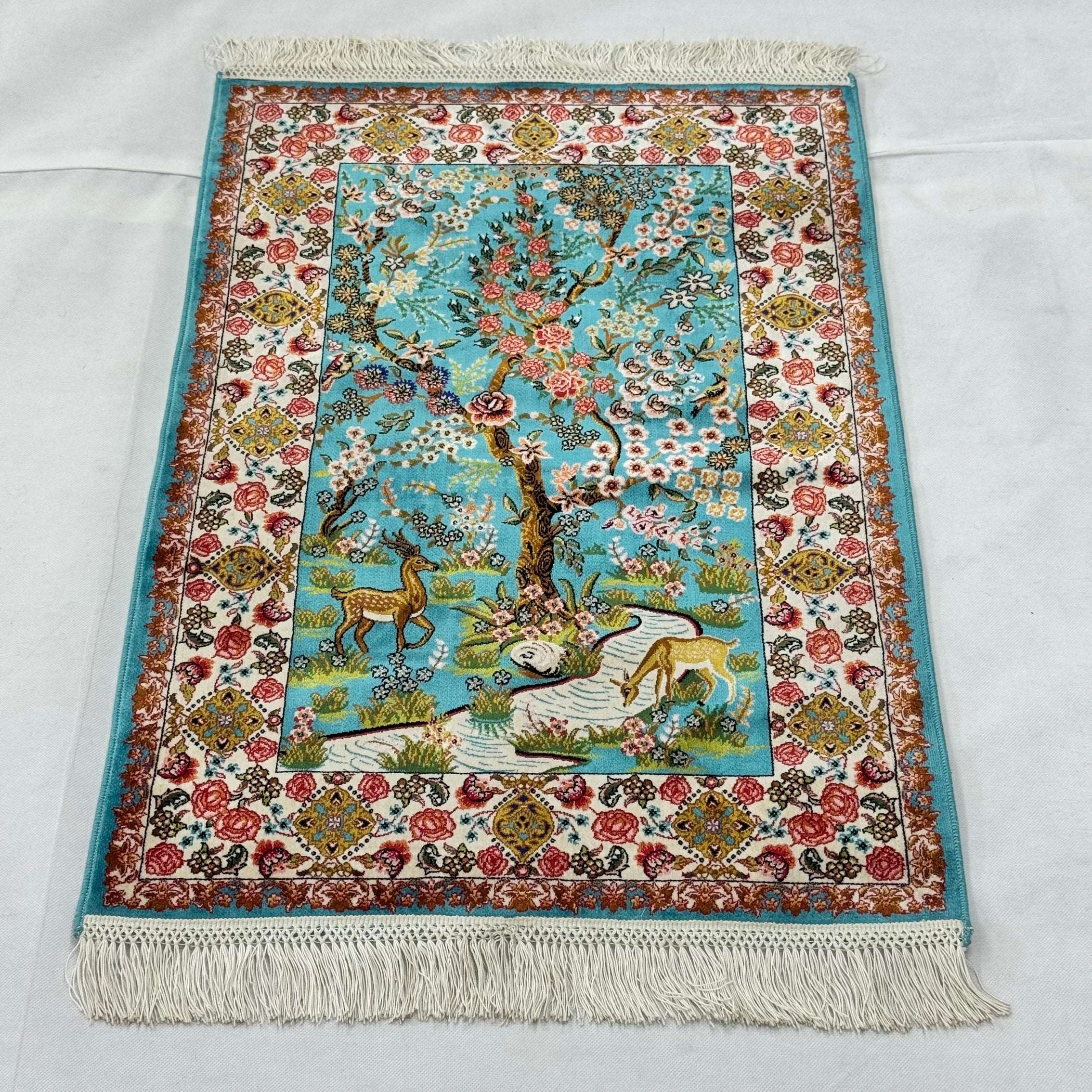 Persian Silk Garden of Paradise Rug 2 ft x 3 ft | 1600 Reed