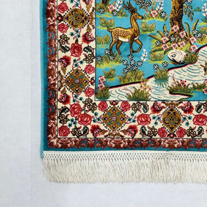 Persian Silk Garden of Paradise Rug 2 ft x 3 ft | 1600 Reed