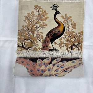 Persian Silk Peacock Rug 2 ft x 3 ft | Pure Silk Abresham | 1600 Reed