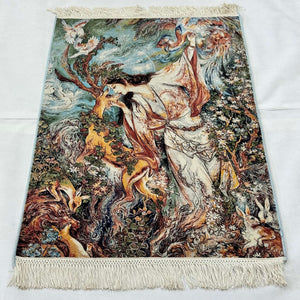 Persian Silk Garden of Paradise Rug 2 ft x 3 ft | 1600 Reeds