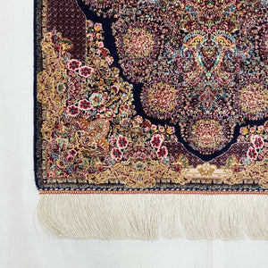Persian Silk Abresham Rug 2 ft x 3 ft | 1600 Reed Machine-Made Iran