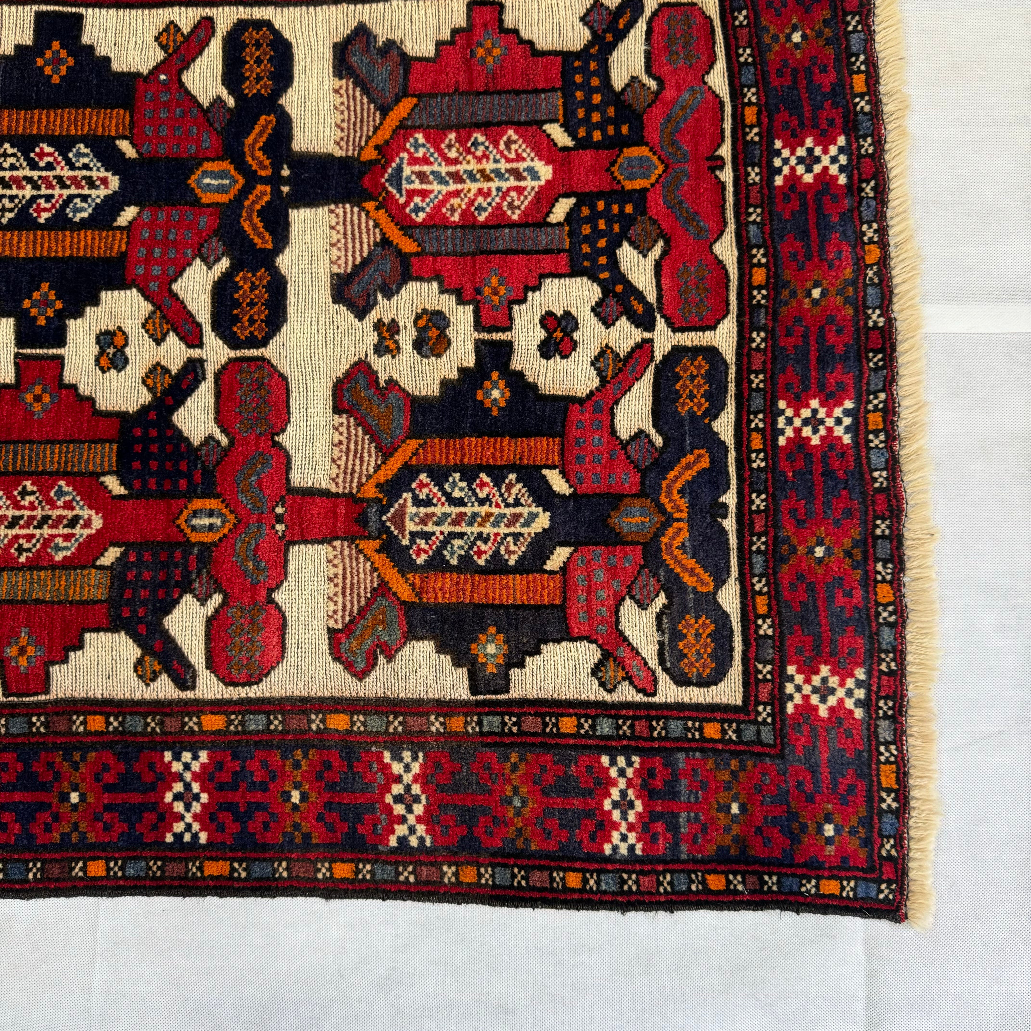 Handmade Afghan wool rug  traditional design for living room USA