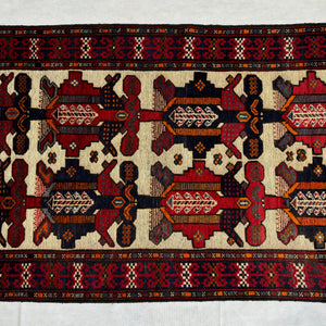Handmade Afghan wool rug  traditional design for living room USA