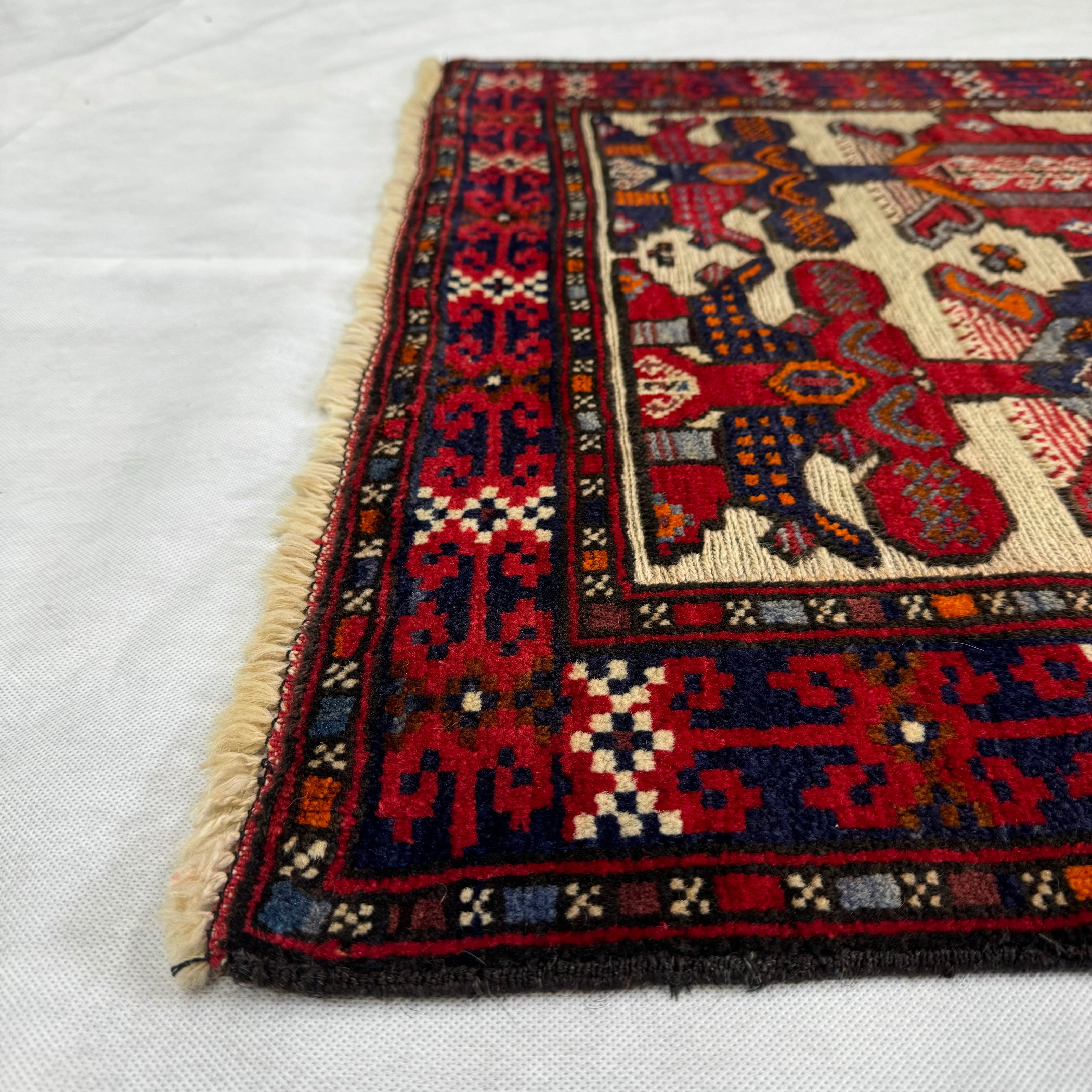 Handmade Afghan wool rug  traditional design for living room USA