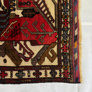 Handmade Afghan wool rug  traditional design for living room USA
