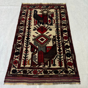 Handmade Afghan wool rug  traditional design for living room USA