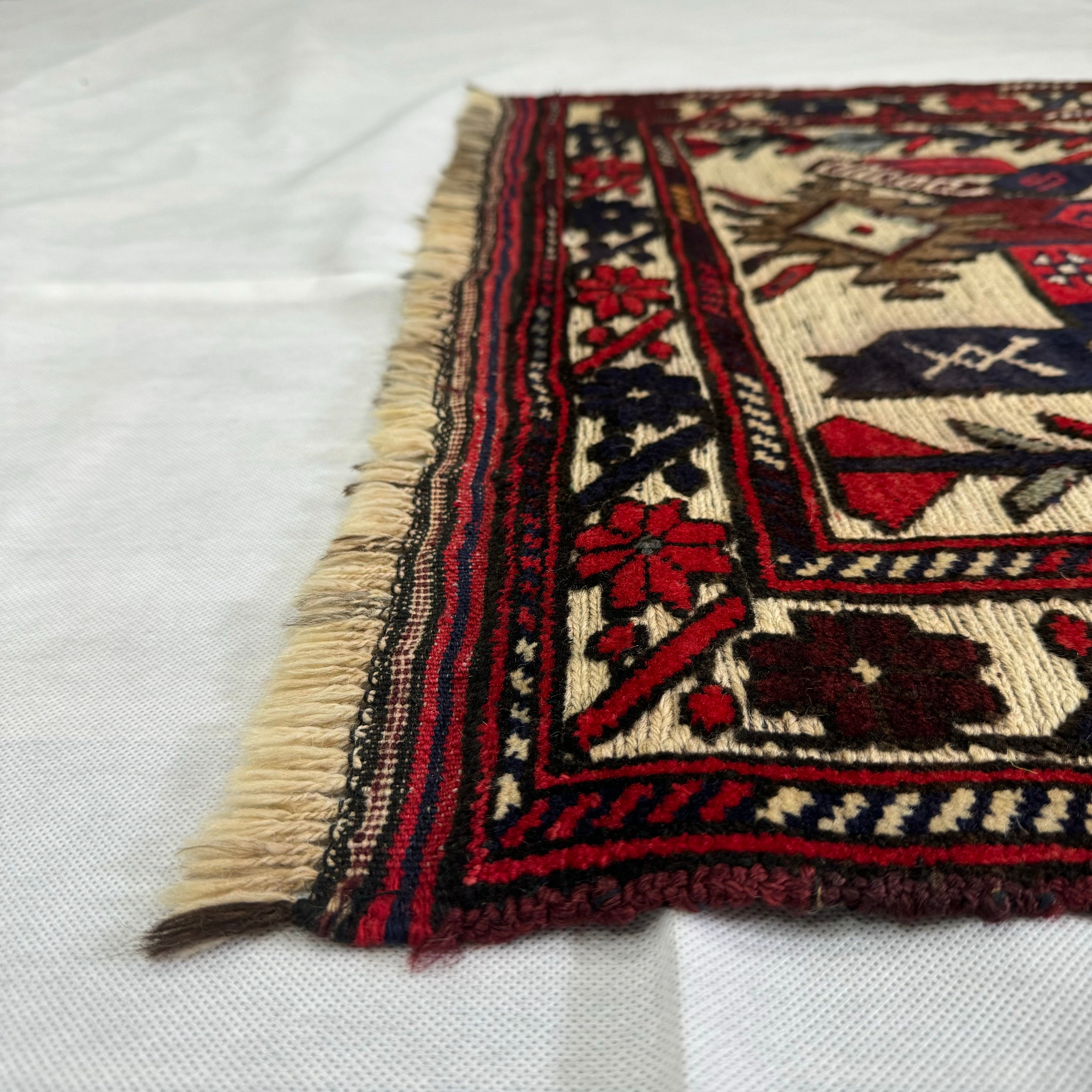 Handmade Afghan wool rug  traditional design for living room USA
