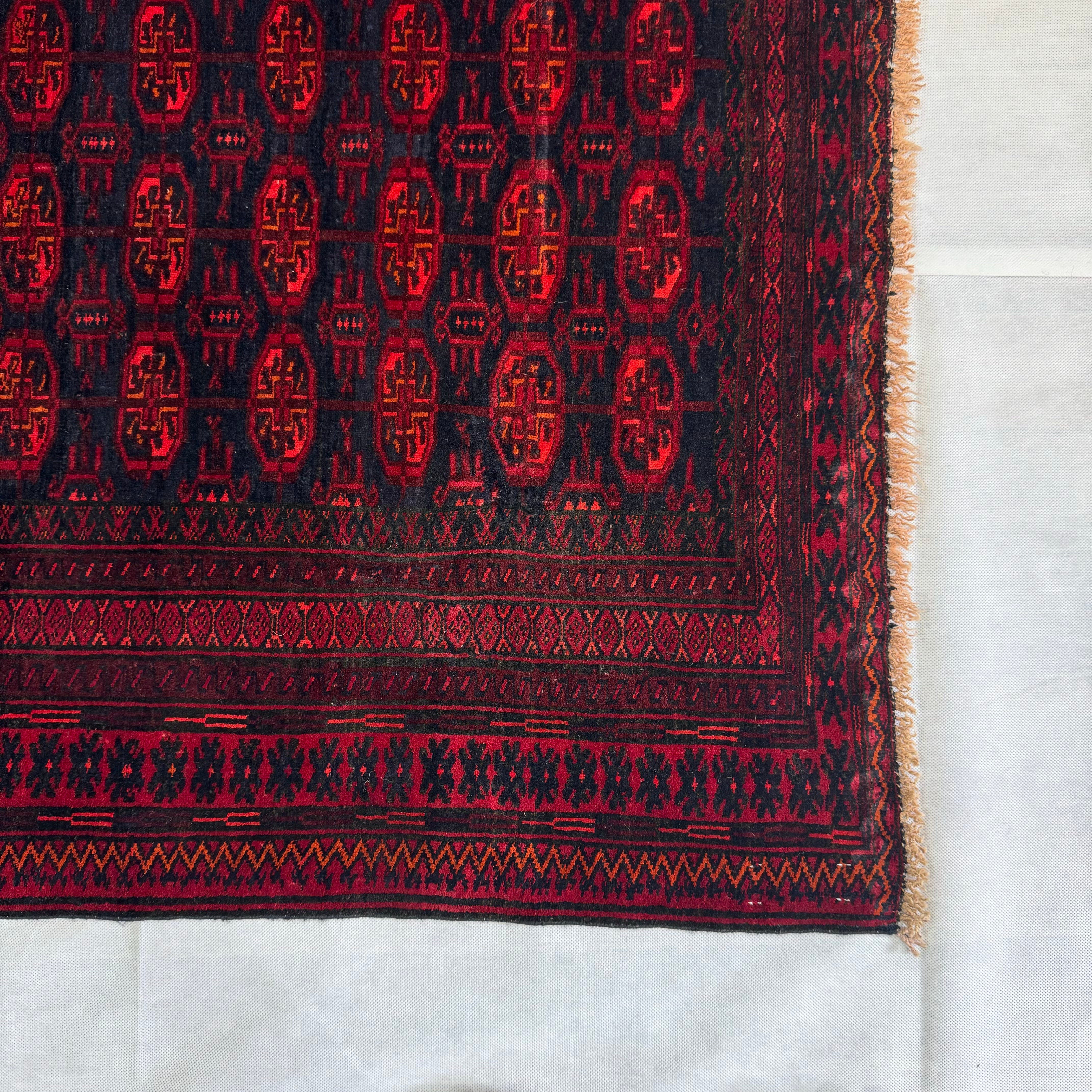 Handmade Afghan wool rug  traditional design for living room USA