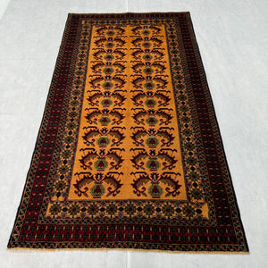 Handmade Afghan wool rug  traditional design for living room USA
