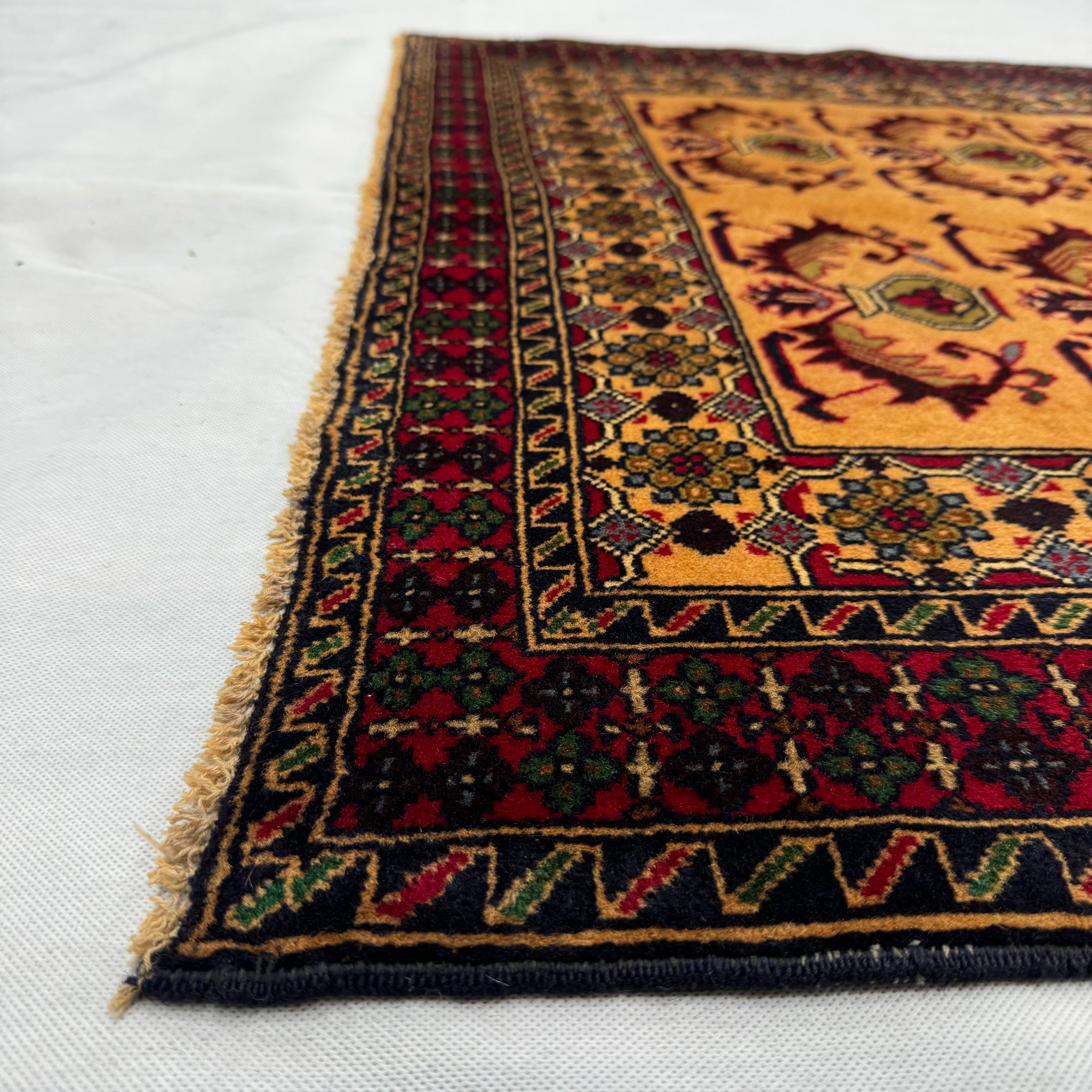 Handmade Afghan wool rug  traditional design for living room USA
