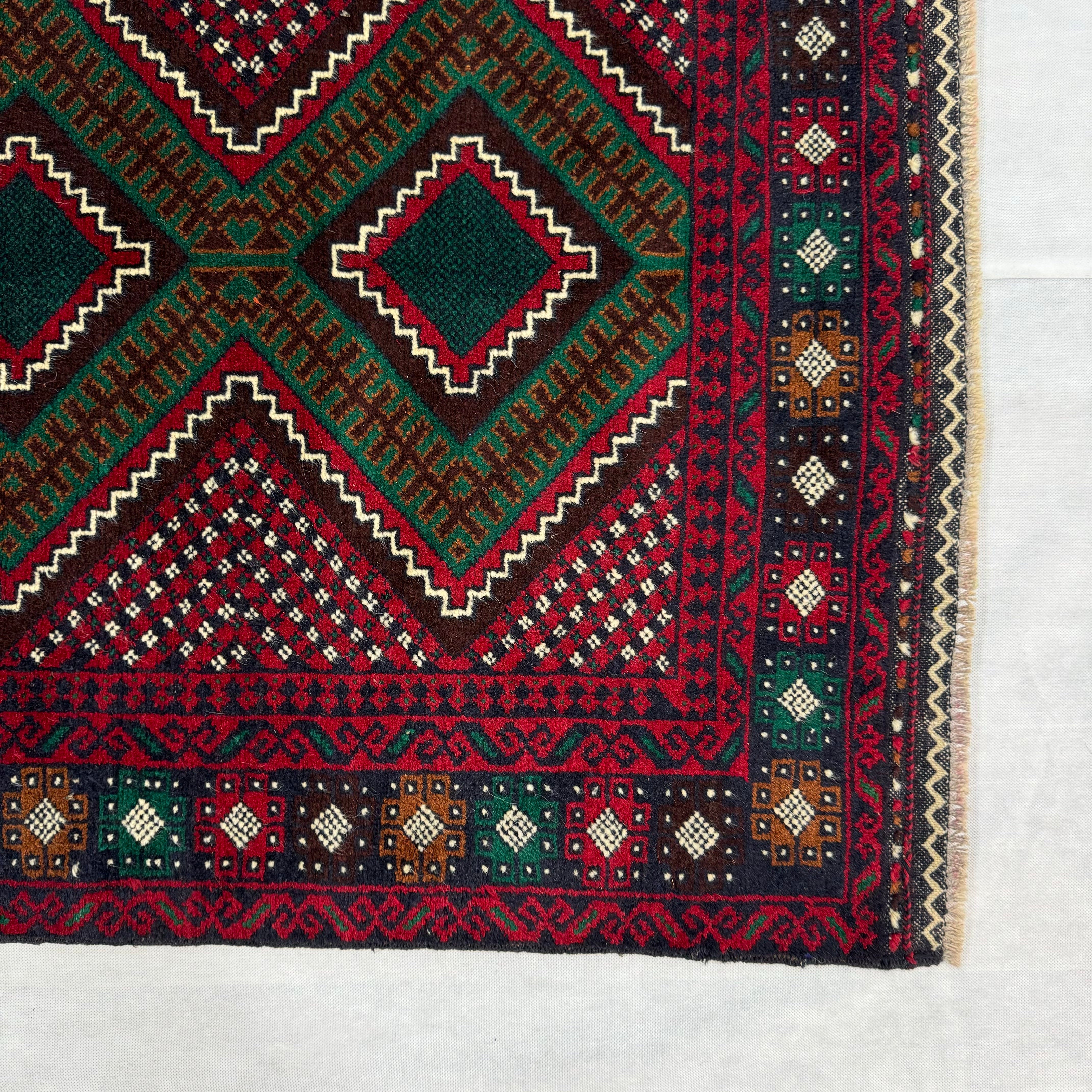 Handmade Afghan wool rug  traditional design for living room USA