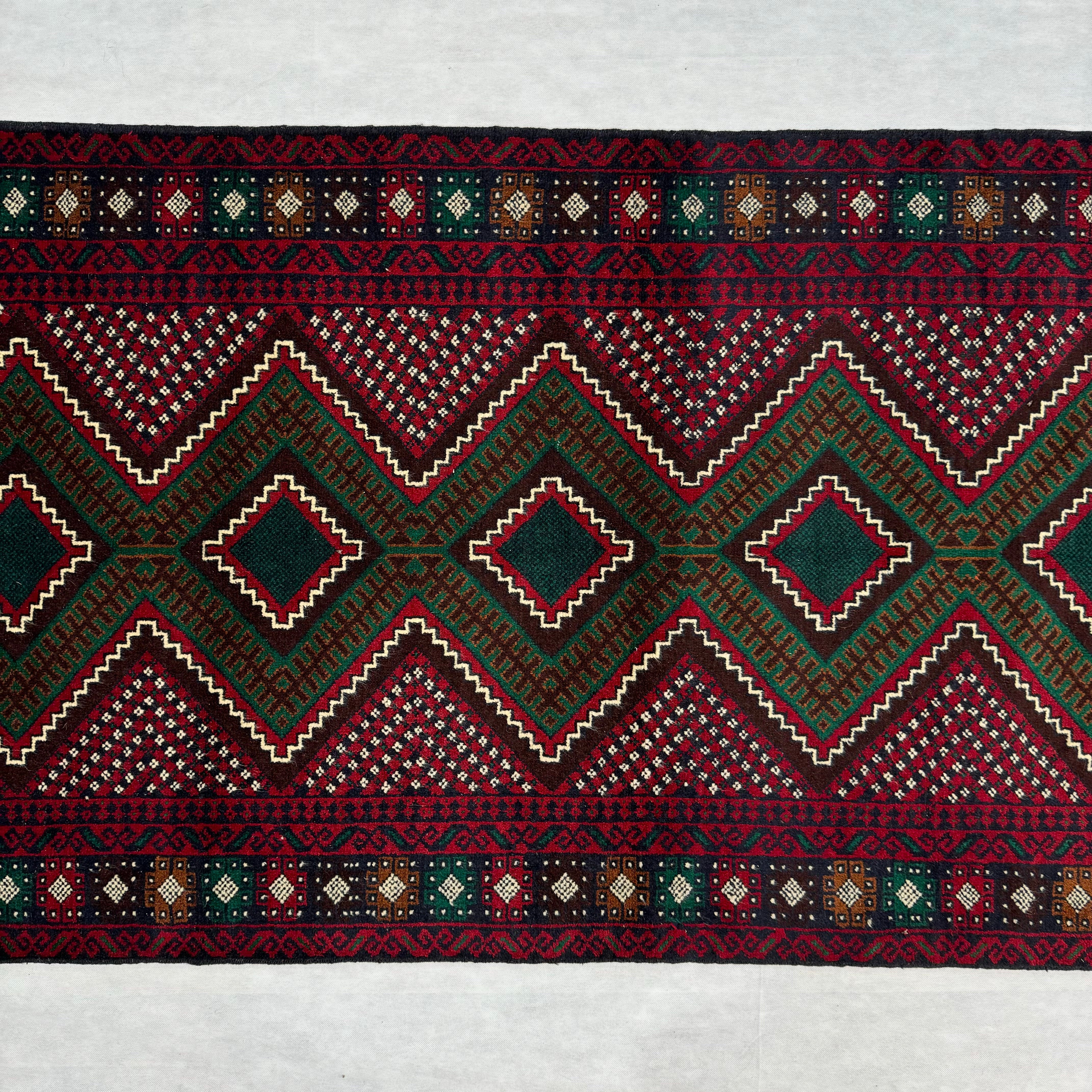 Handmade Afghan wool rug  traditional design for living room USA