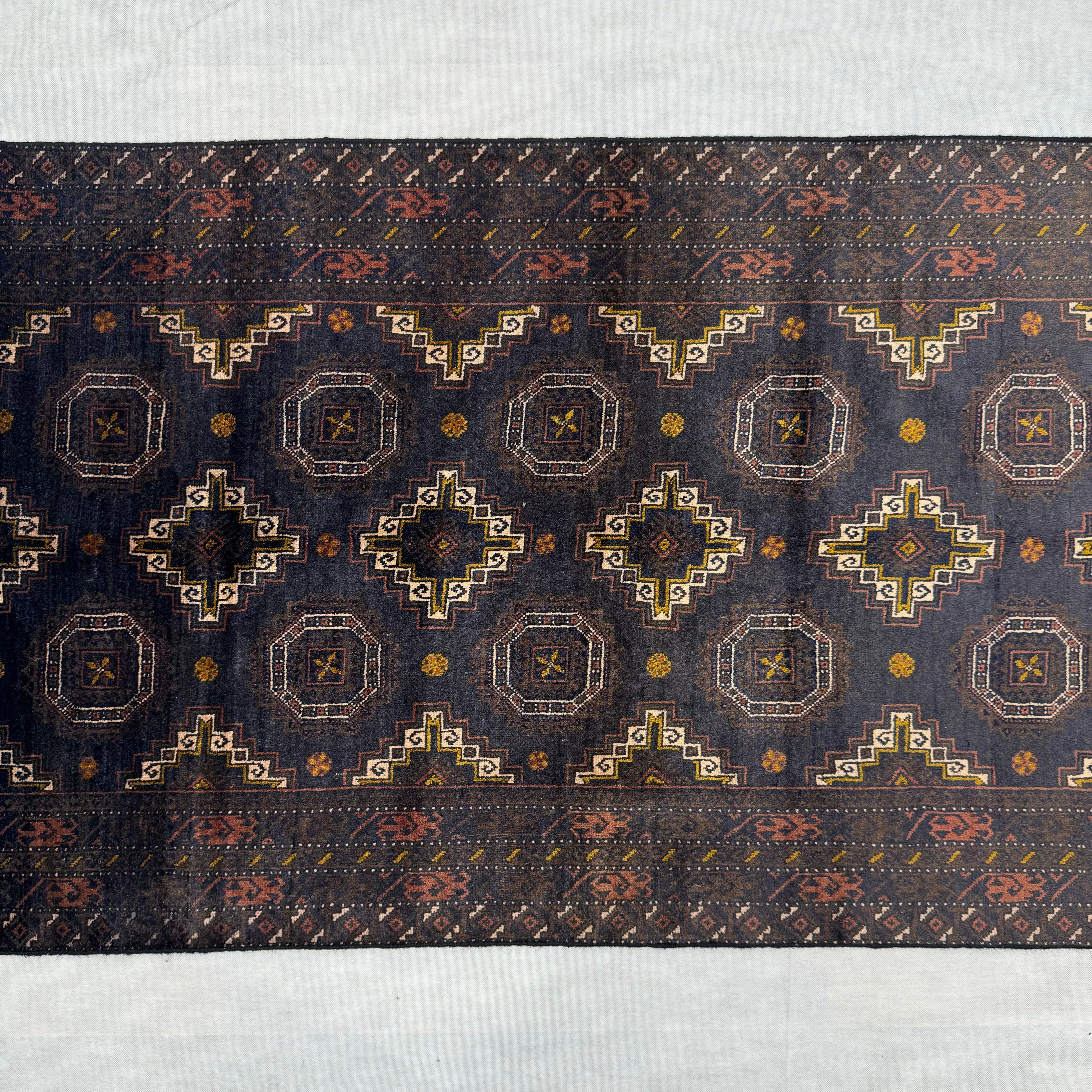 Handmade Afghan wool rug  traditional design for living room USA