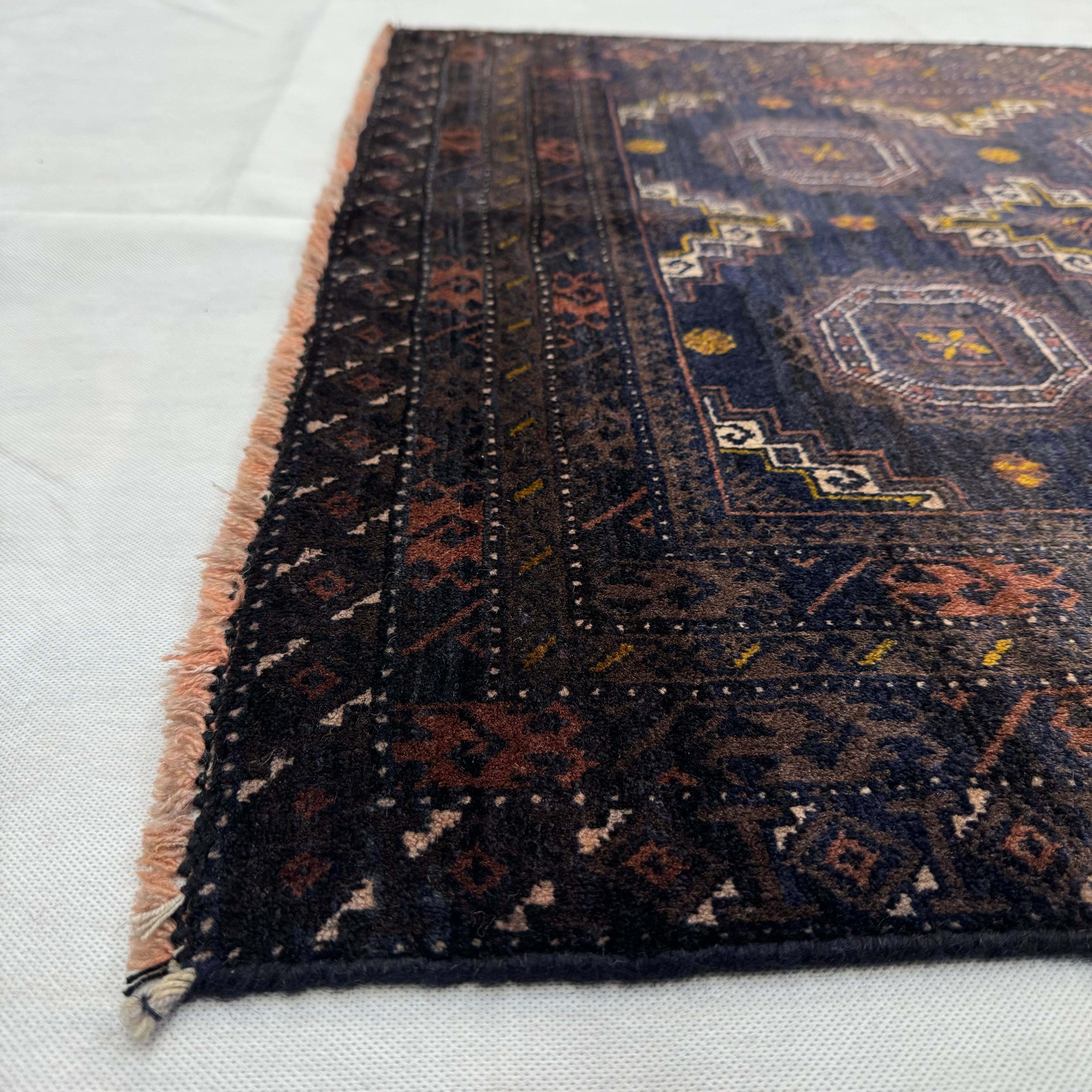Handmade Afghan wool rug  traditional design for living room USA