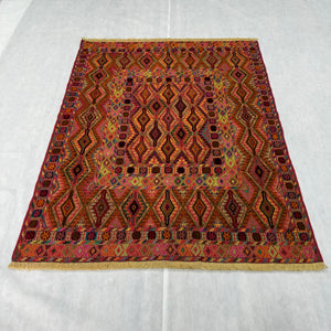 Handmade Afghan wool rug  traditional design for living room USA