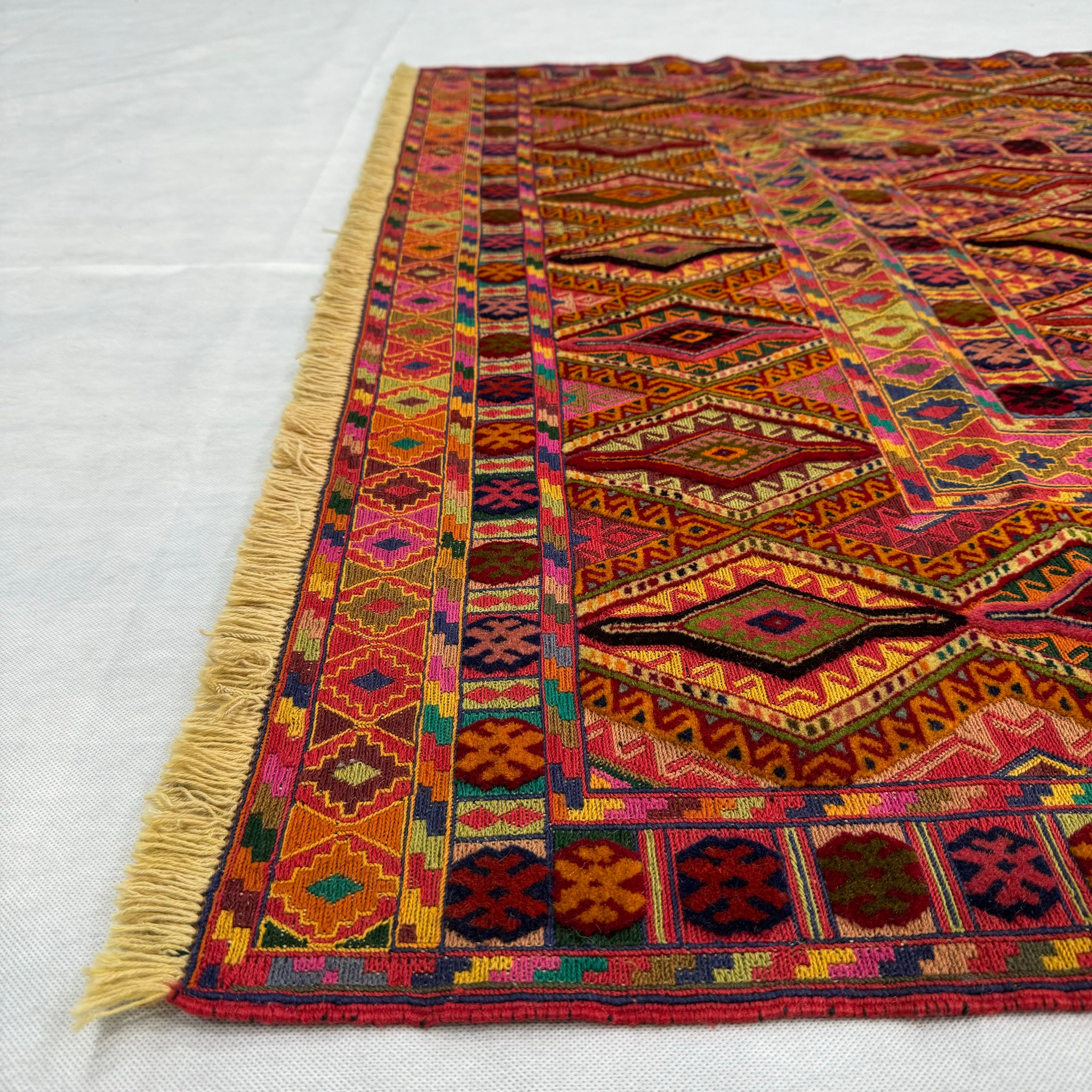 Handmade Afghan wool rug  traditional design for living room USA
