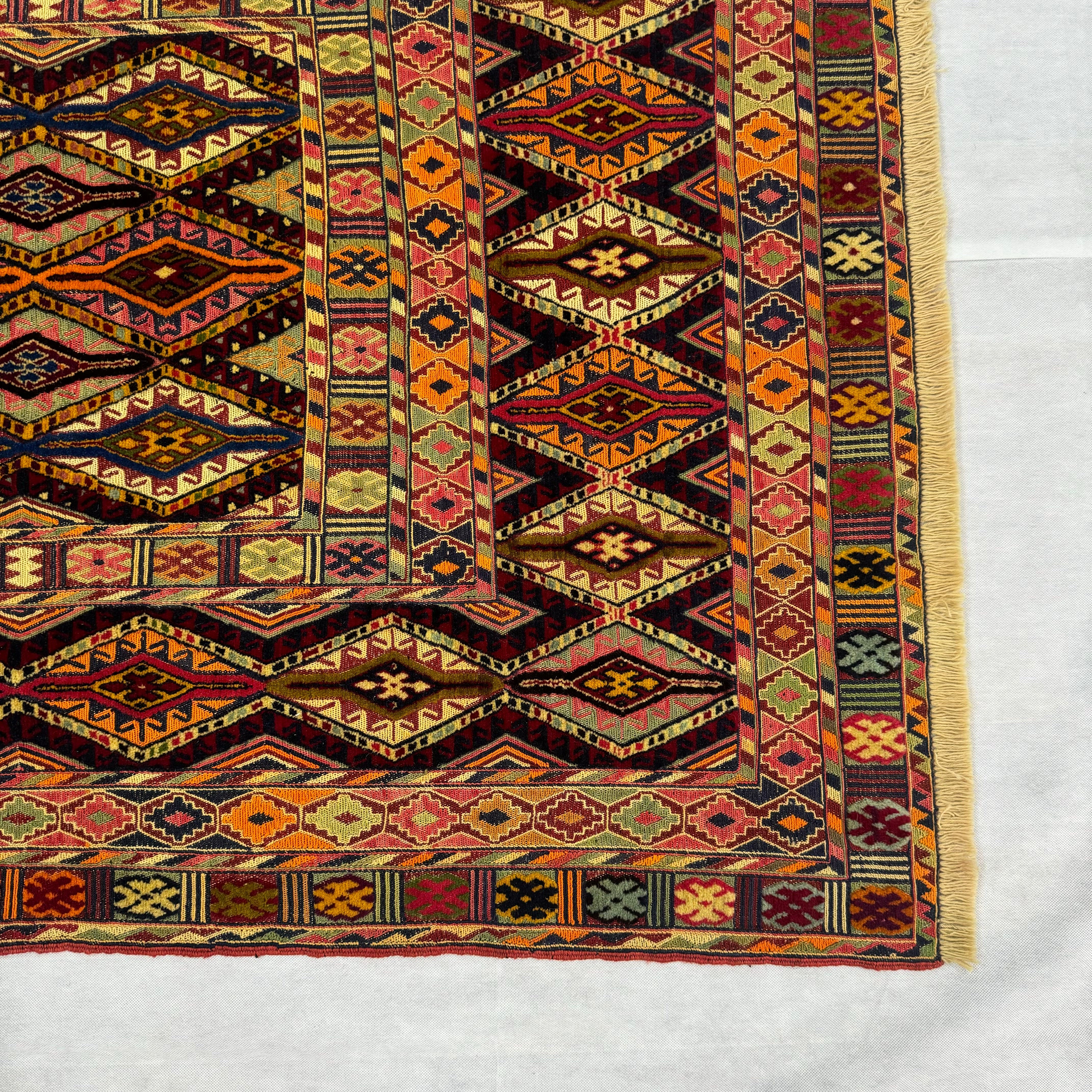 Handmade Afghan wool rug  traditional design for living room USA