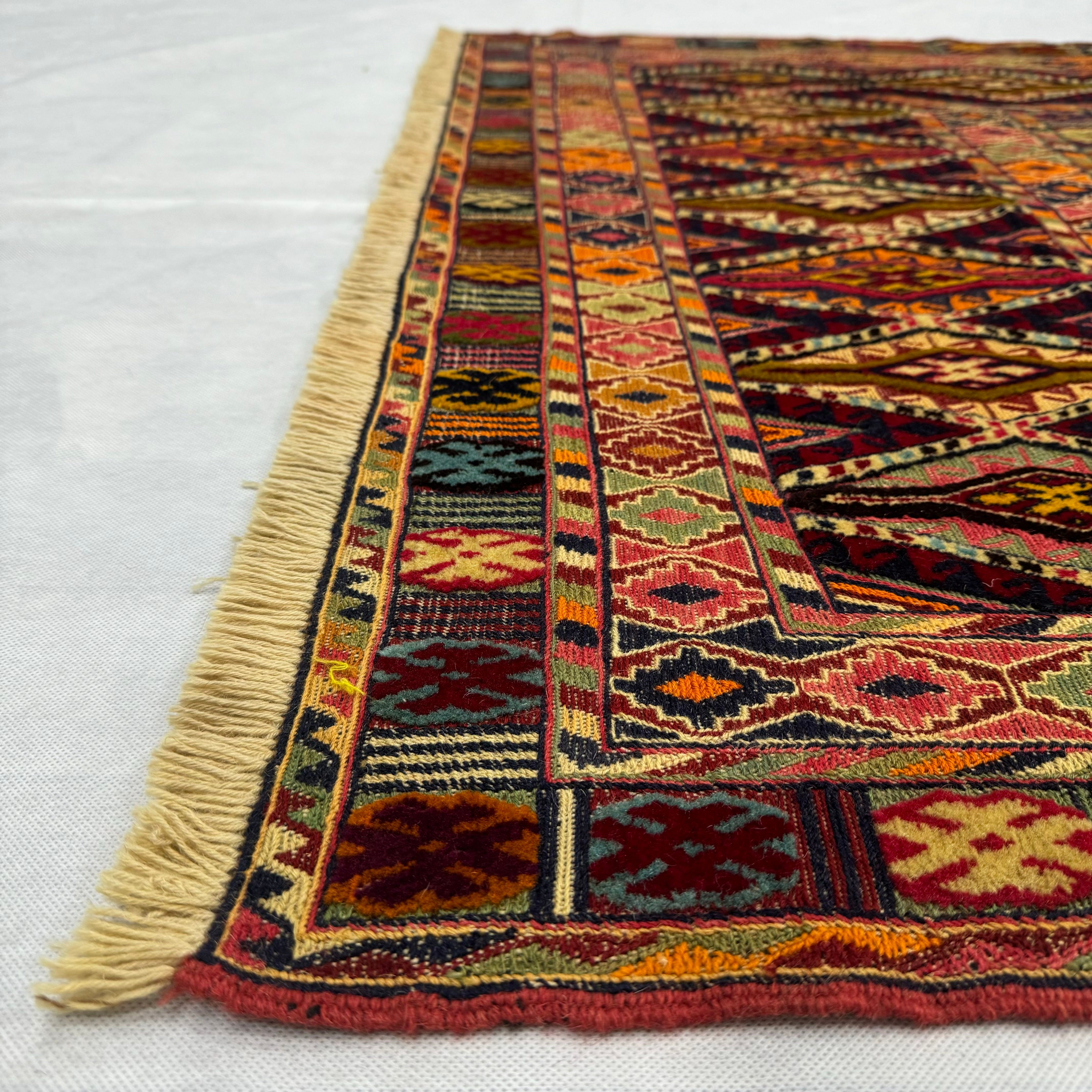 Handmade Afghan wool rug  traditional design for living room USA