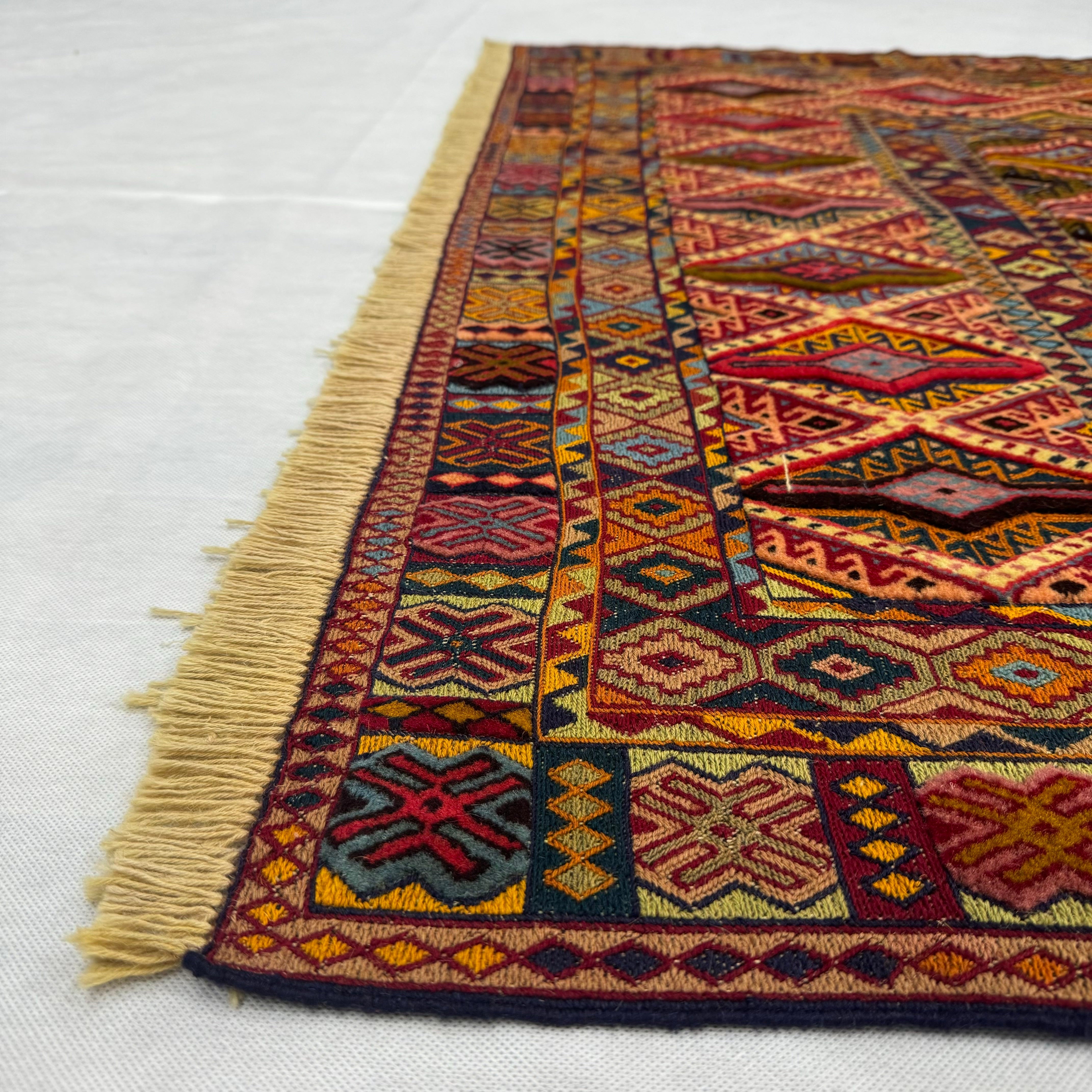 Handmade Afghan wool rug  traditional design for living room USA