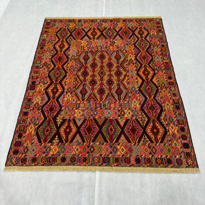 Handmade Afghan wool rug  traditional design for living room USA