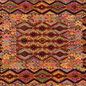 Handmade Afghan wool rug  traditional design for living room USA