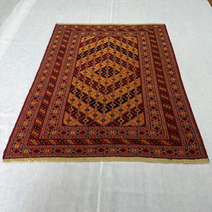 Handmade Afghan wool rug  traditional design for living room USA