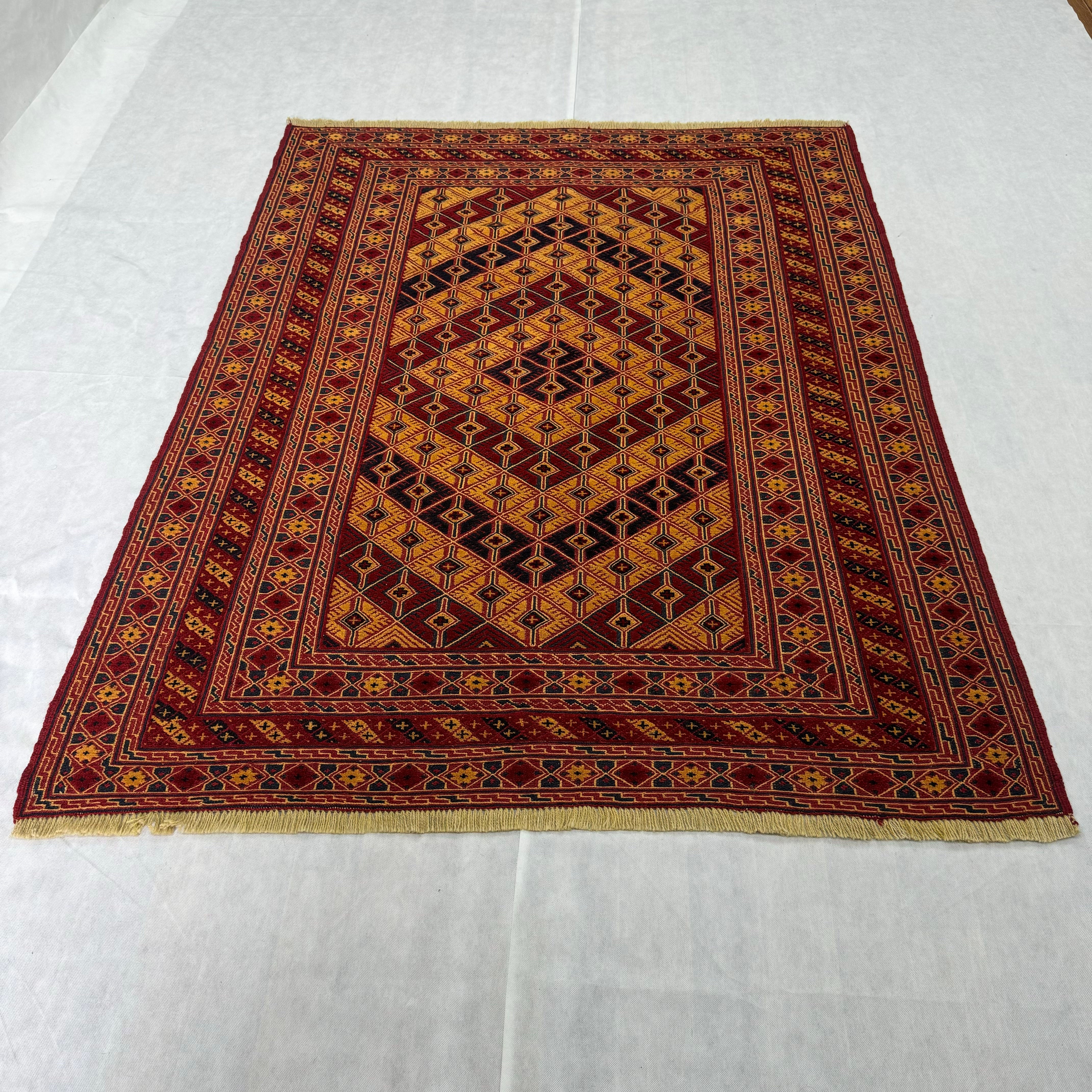 Handmade Afghan wool rug  traditional design for living room USA