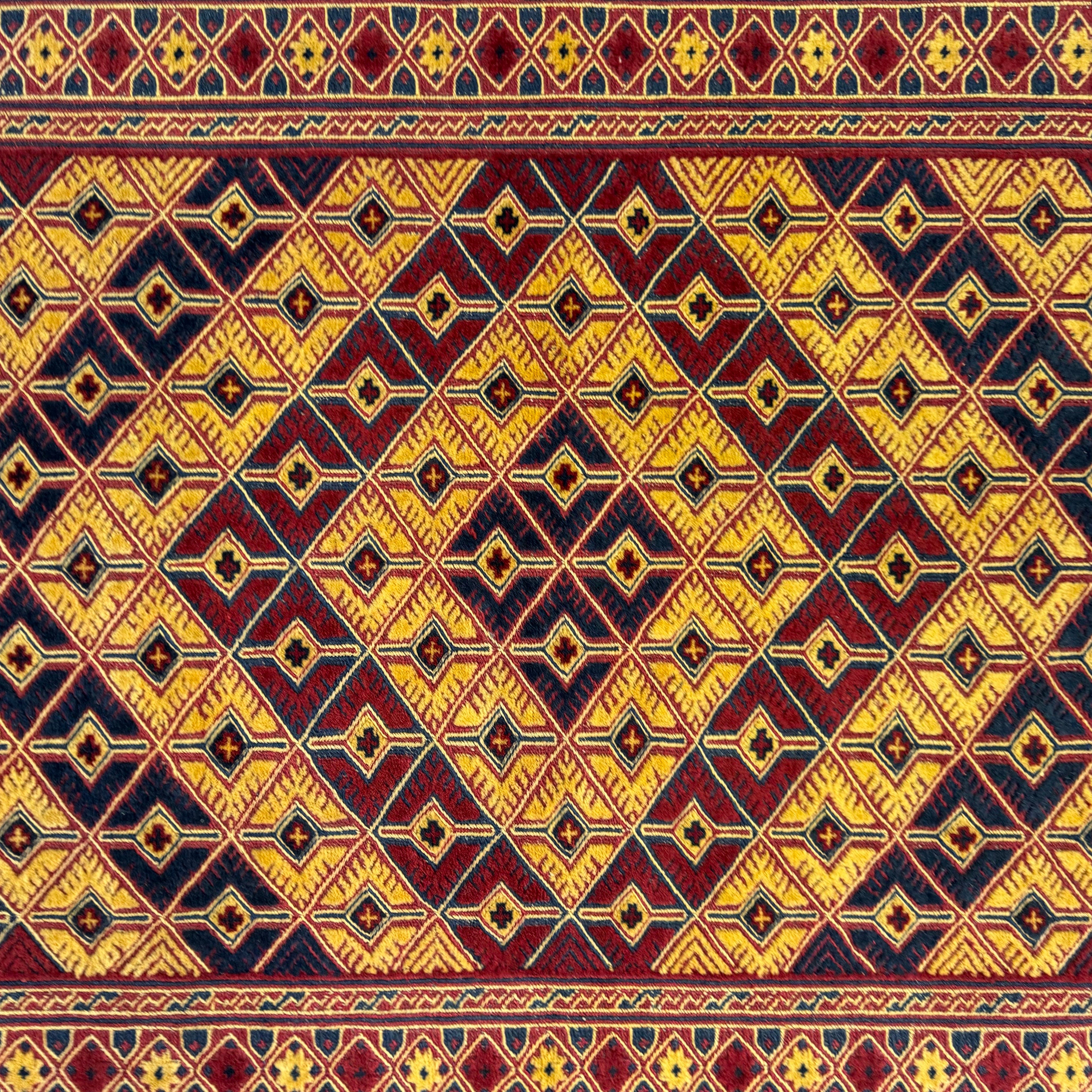 Handmade Afghan wool rug  traditional design for living room USA
