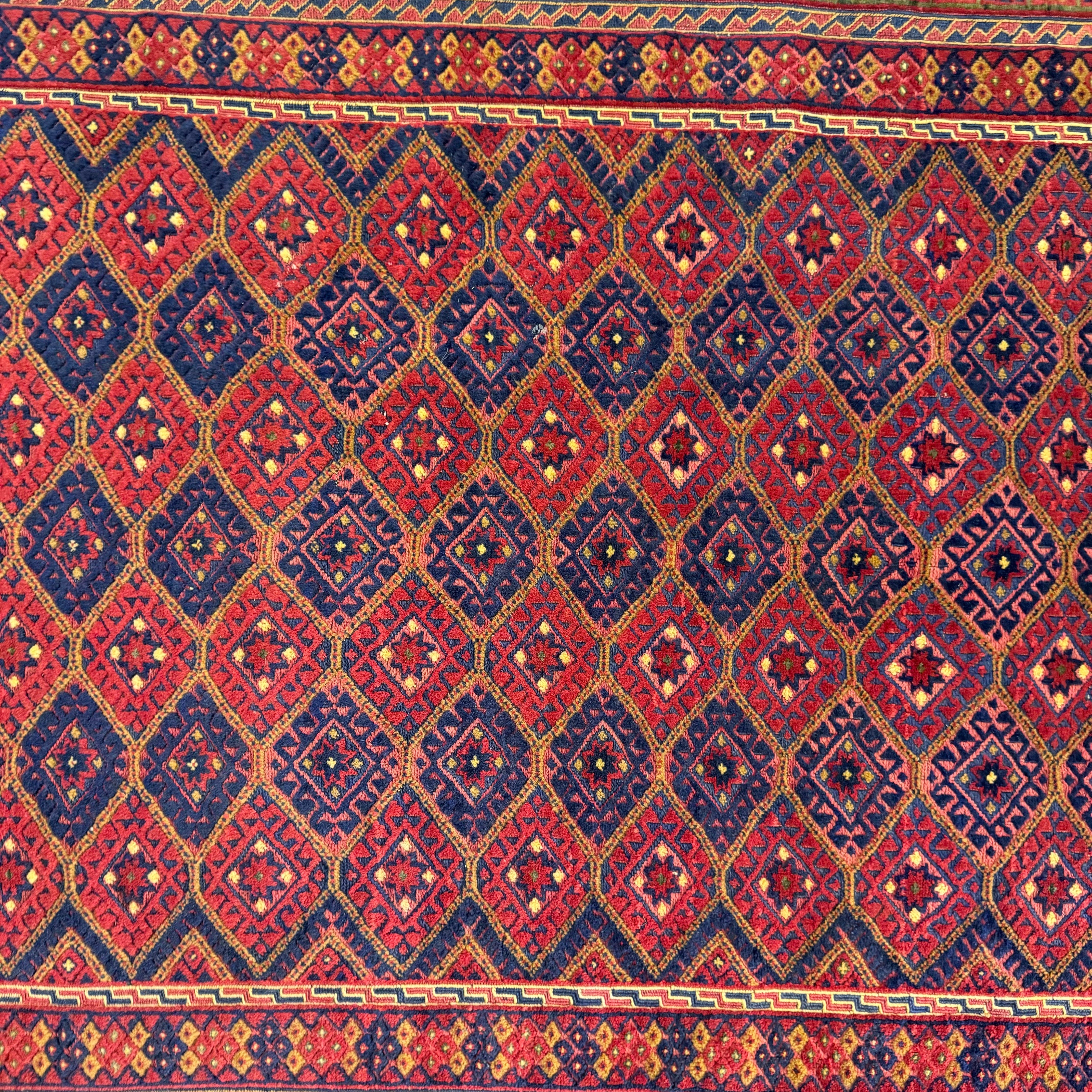 Handmade Afghan wool rug  traditional design for living room USA