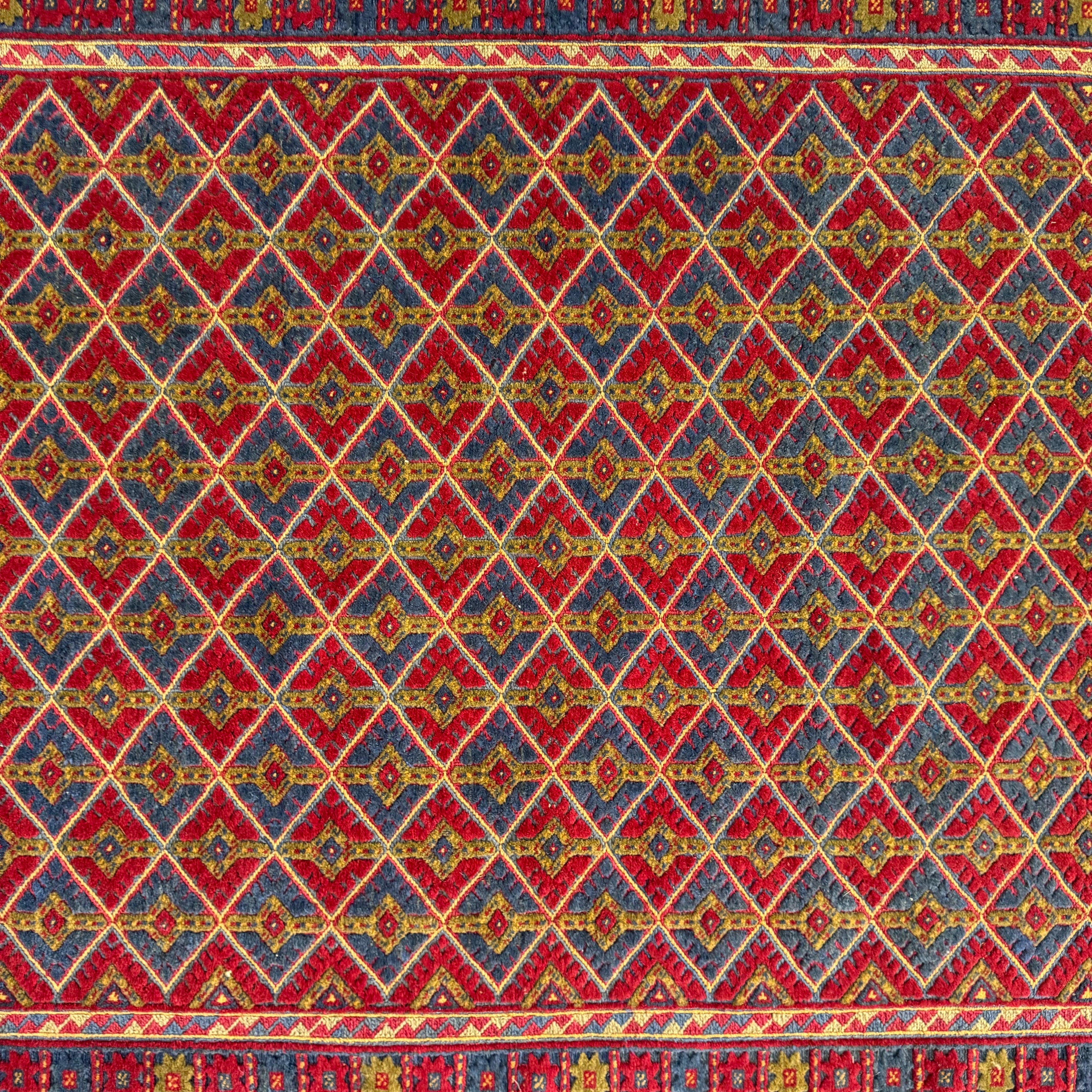 Handmade Afghan wool rug  traditional design for living room USA