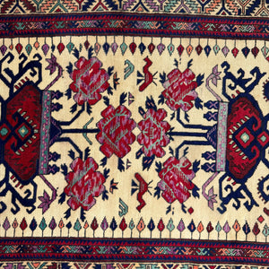 Handmade Afghan wool rug  traditional design for living room USA
