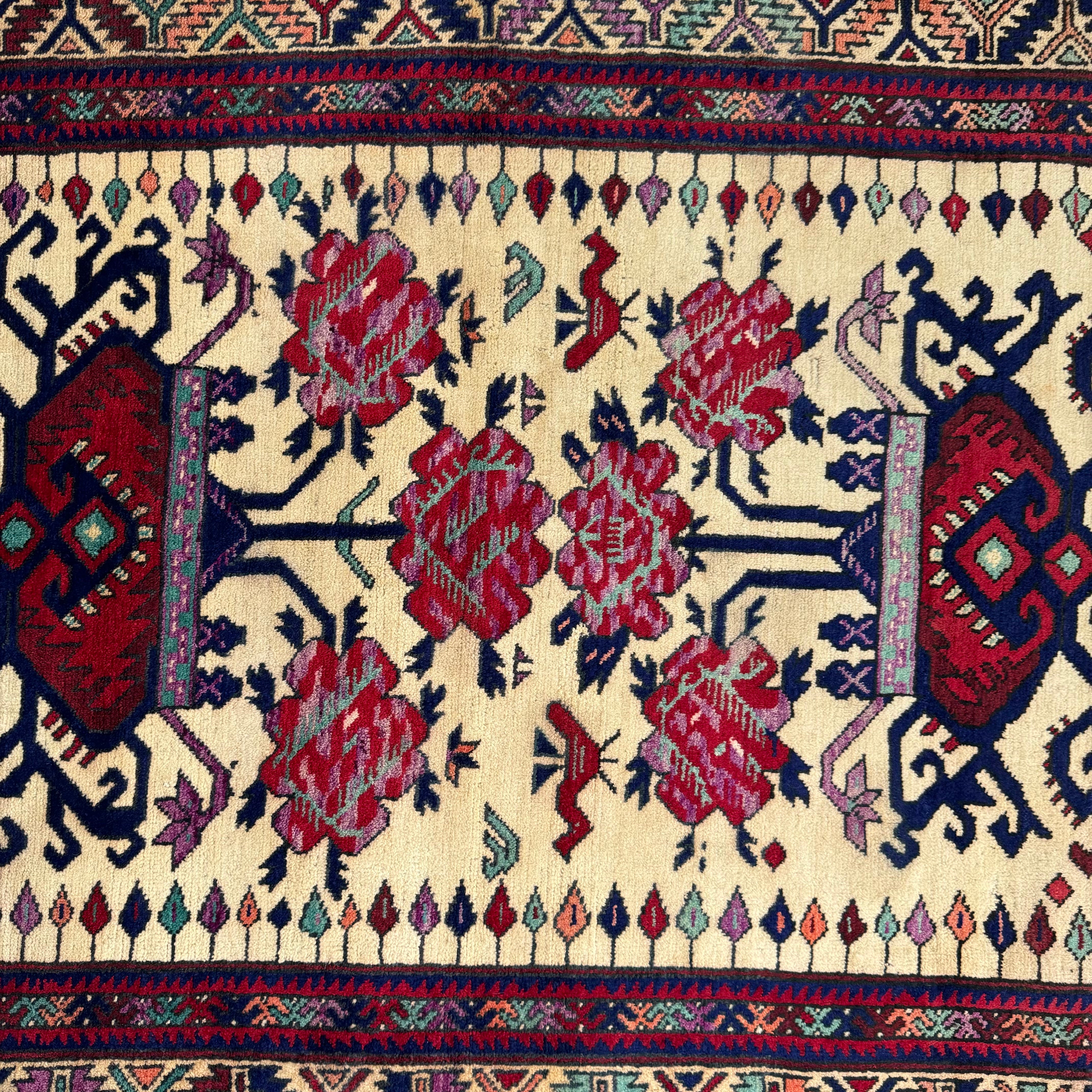 Handmade Afghan wool rug  traditional design for living room USA