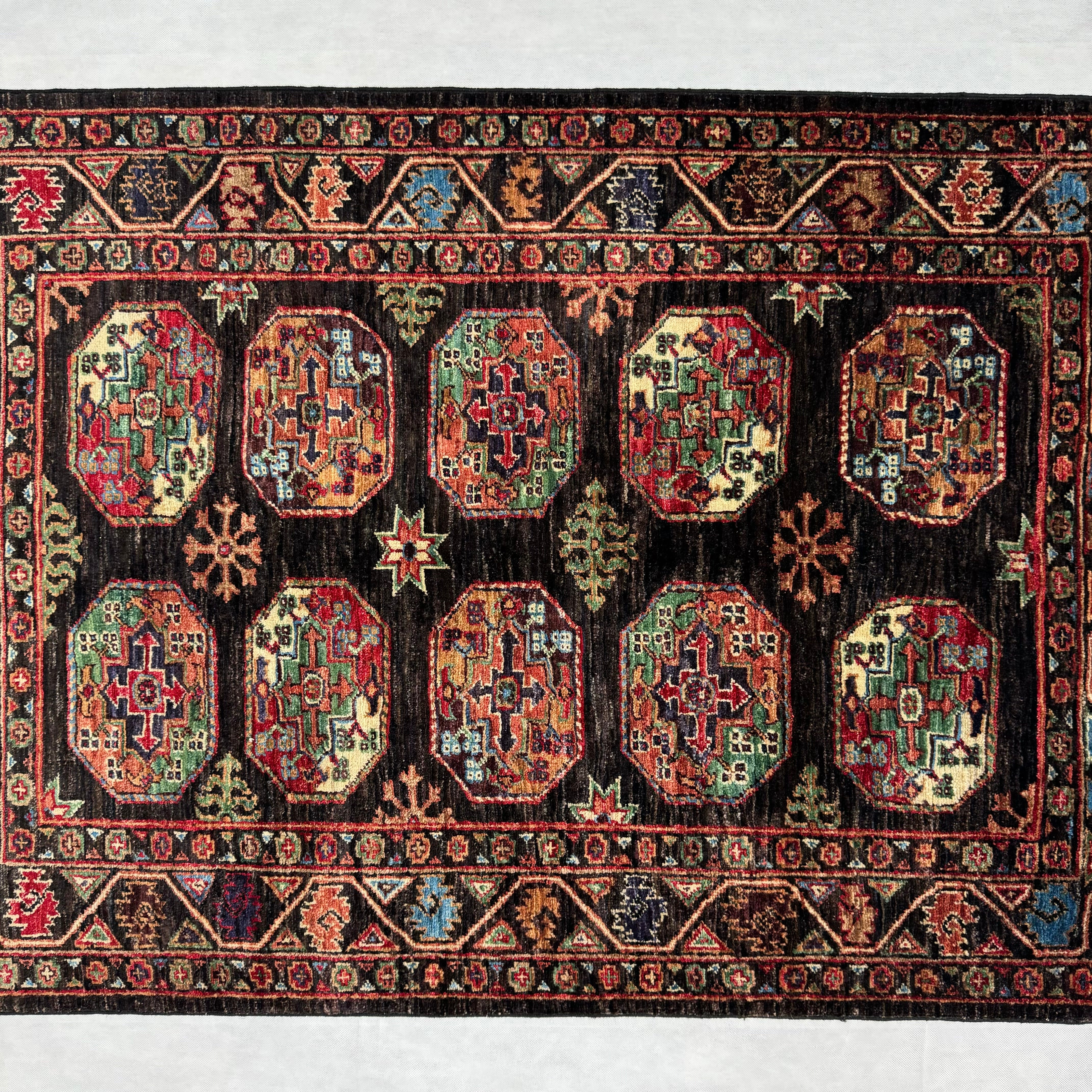 Handmade Afghan wool rug  traditional design for living room USA