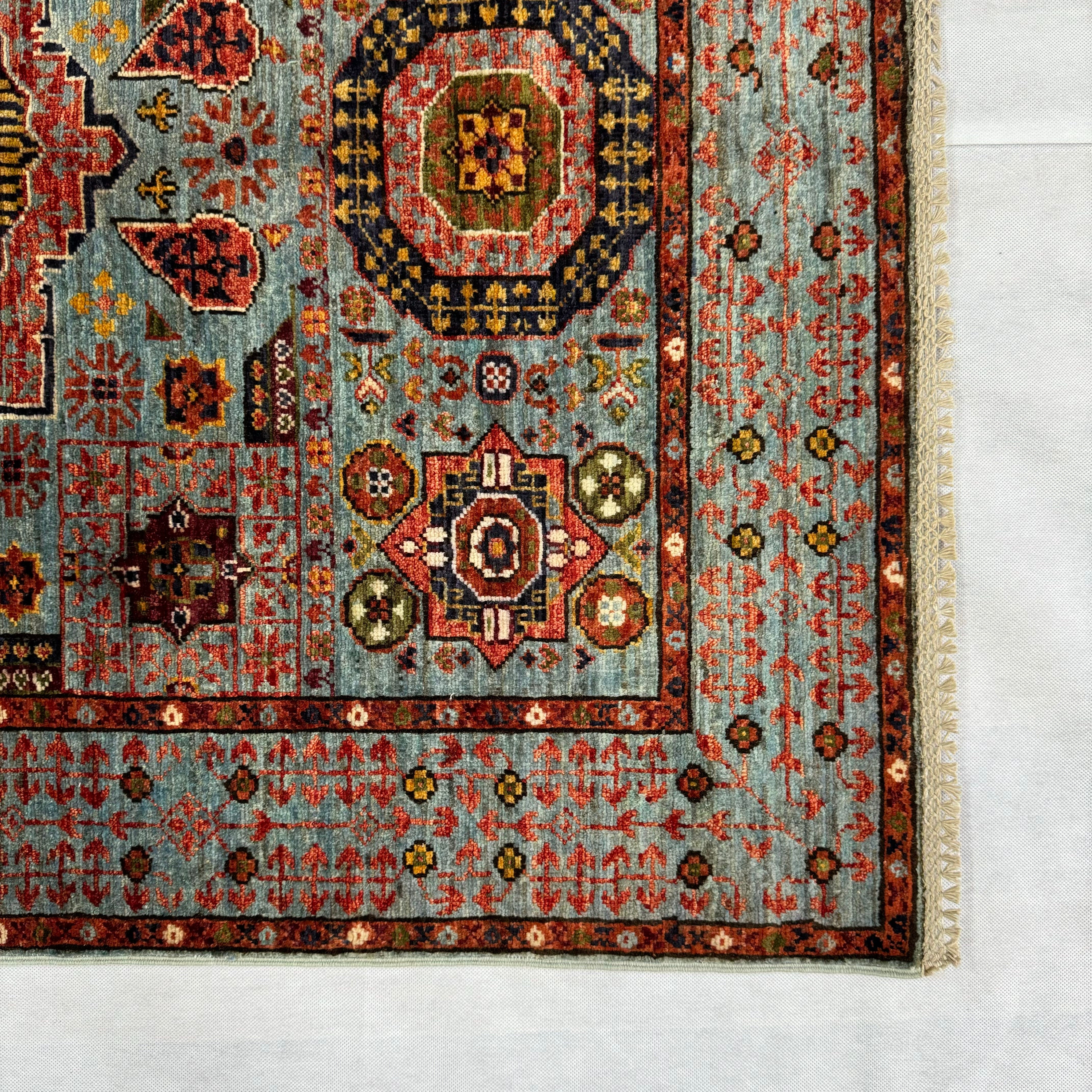 Handmade Afghan wool rug  traditional design for living room USA