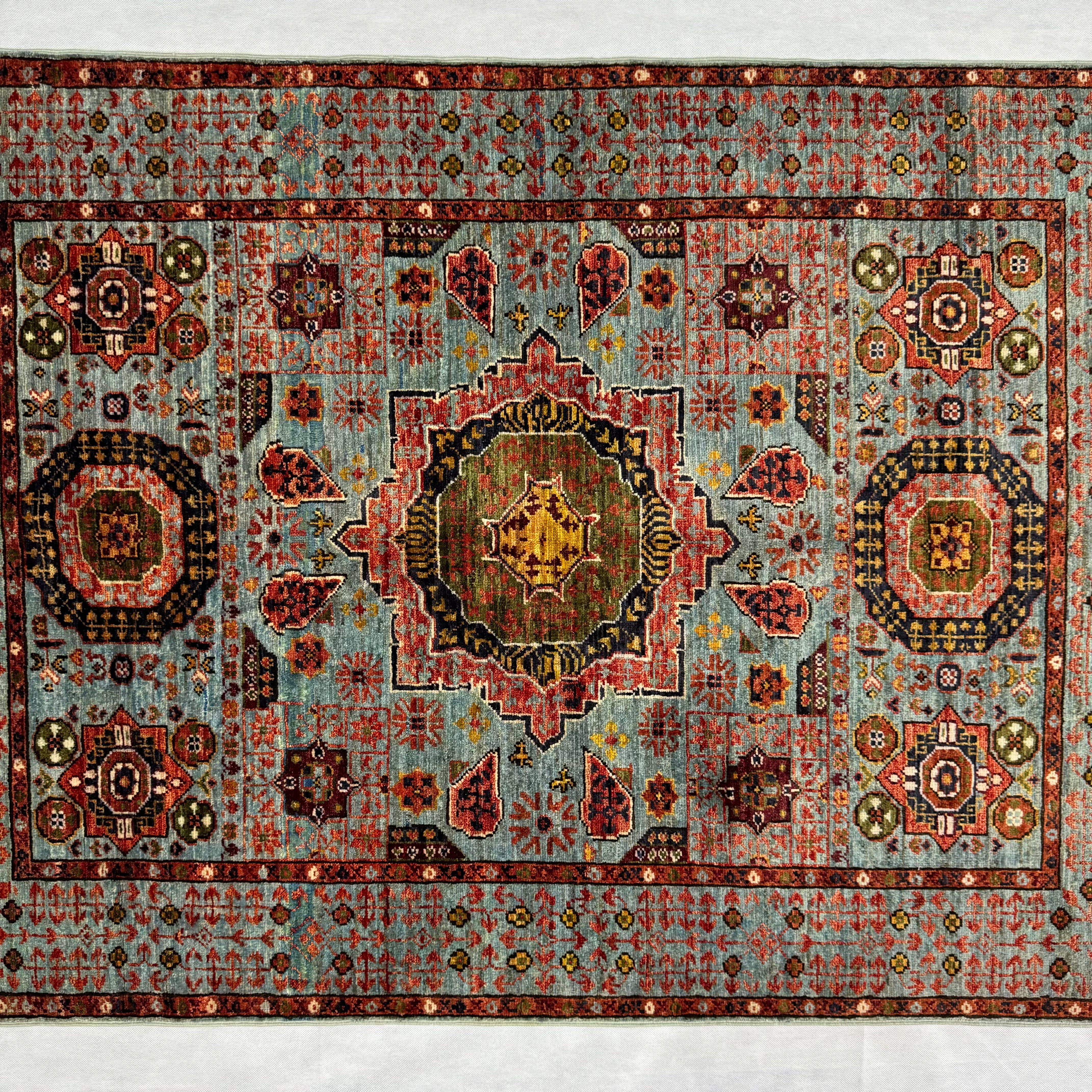 Handmade Afghan wool rug  traditional design for living room USA