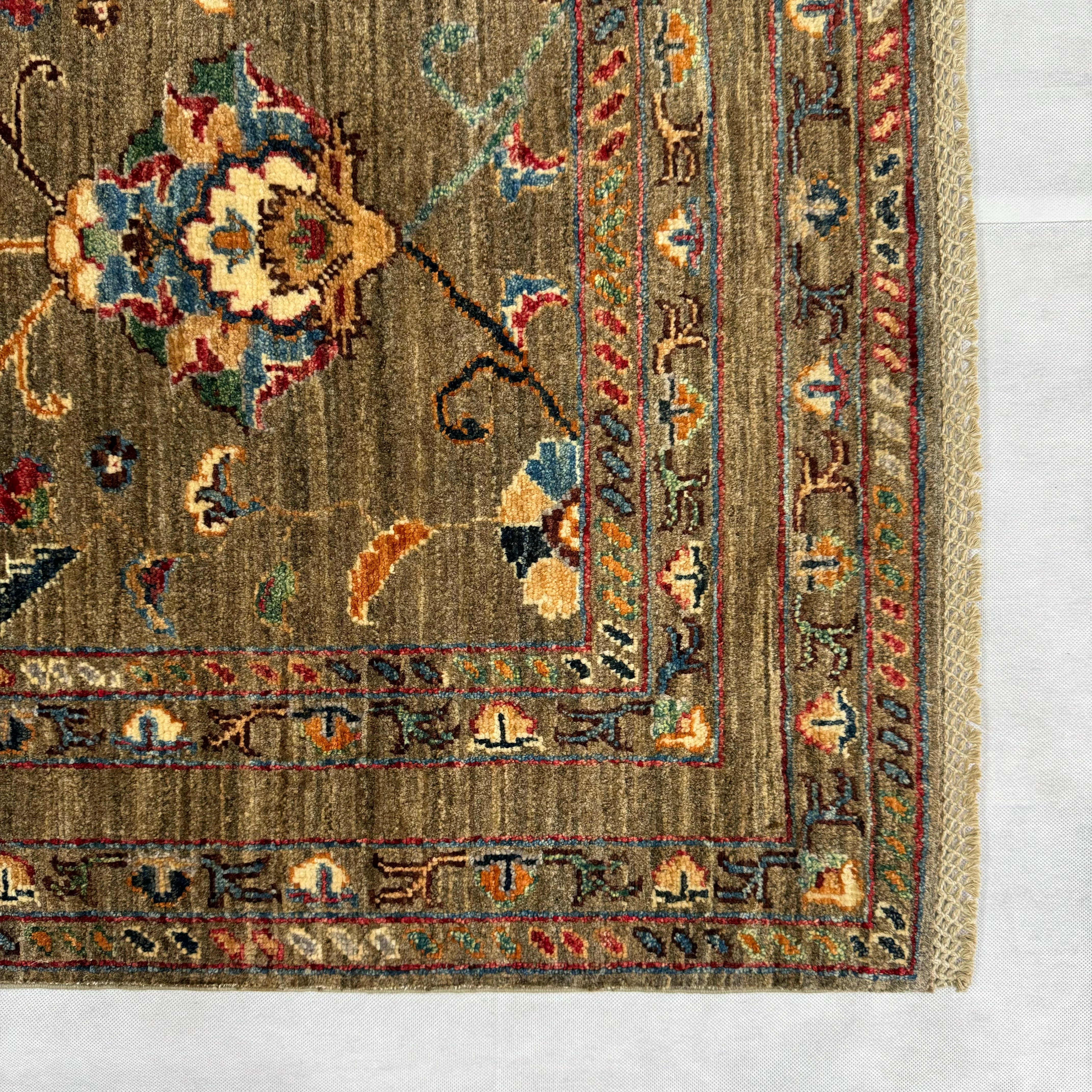 Handmade Afghan wool rug  traditional design for living room USA