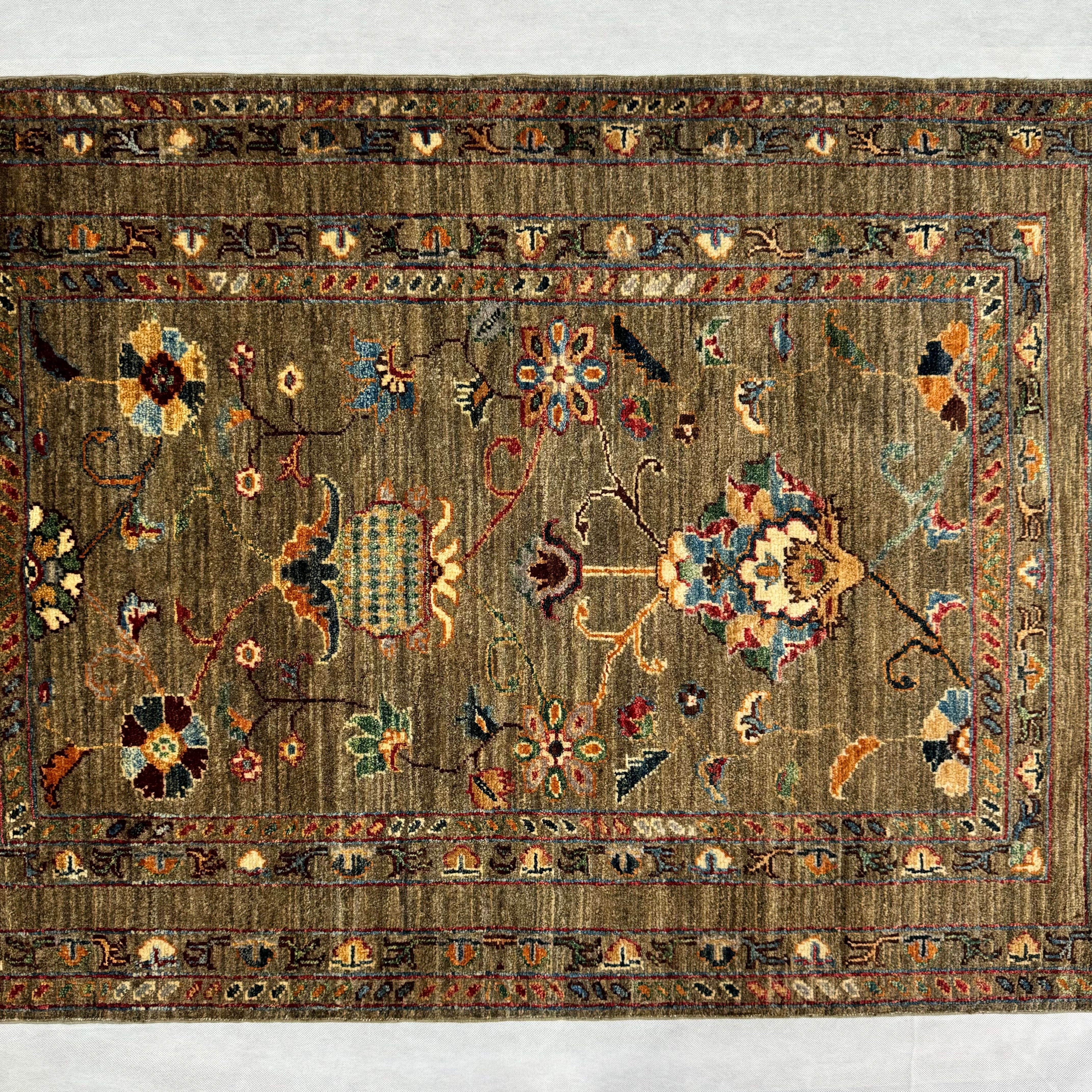 Handmade Afghan wool rug  traditional design for living room USA