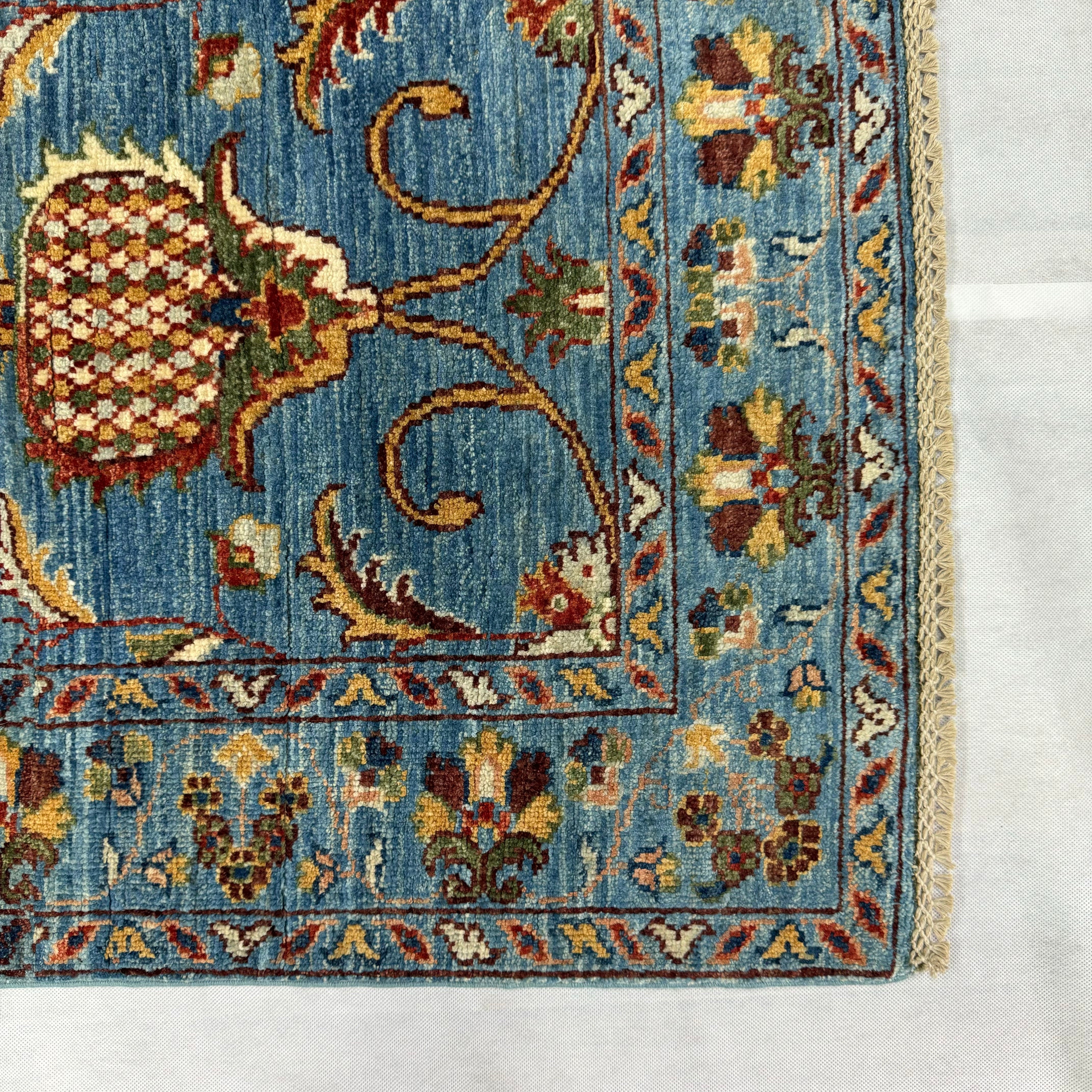 Handmade Afghan wool rug  traditional design for living room USA