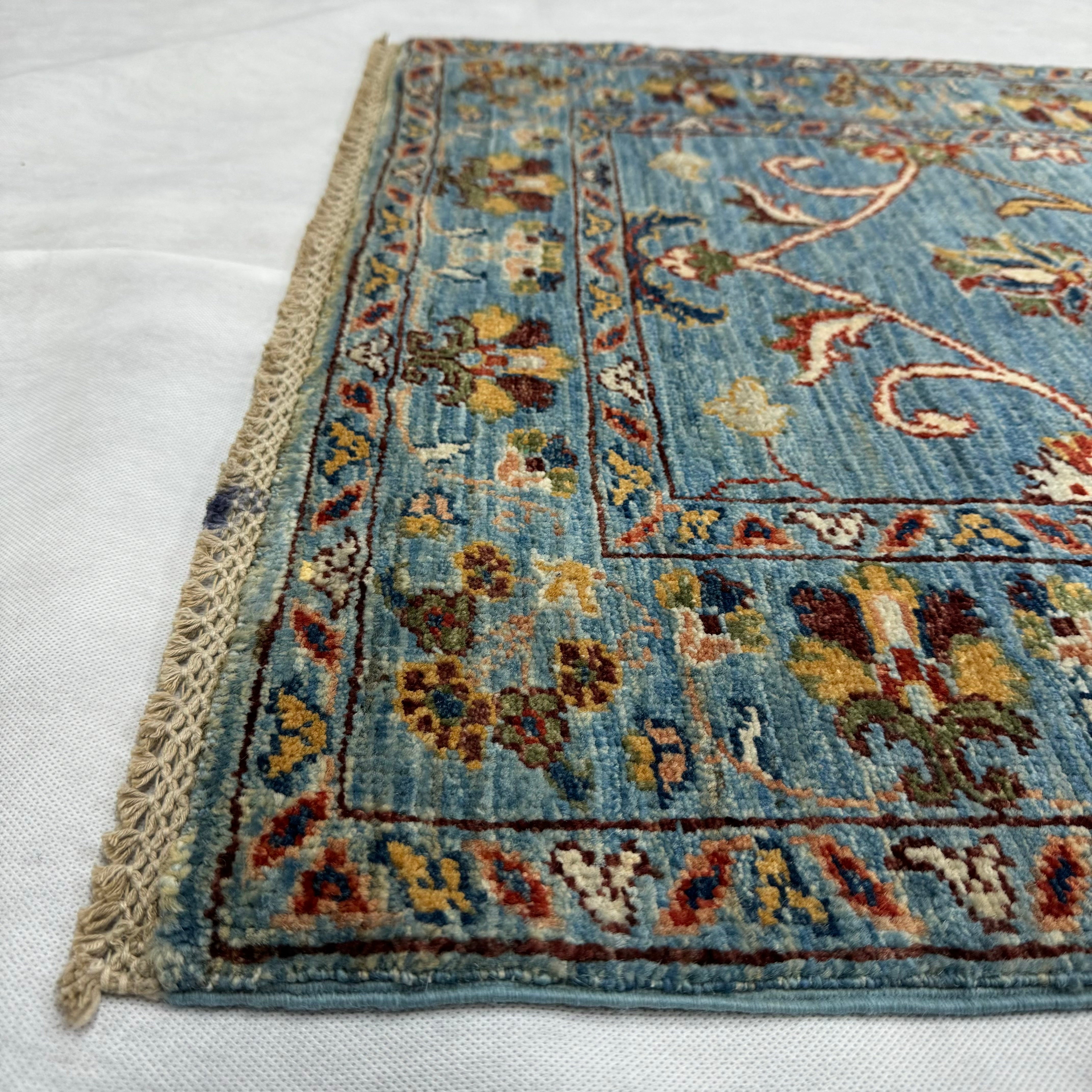 Handmade Afghan wool rug  traditional design for living room USA