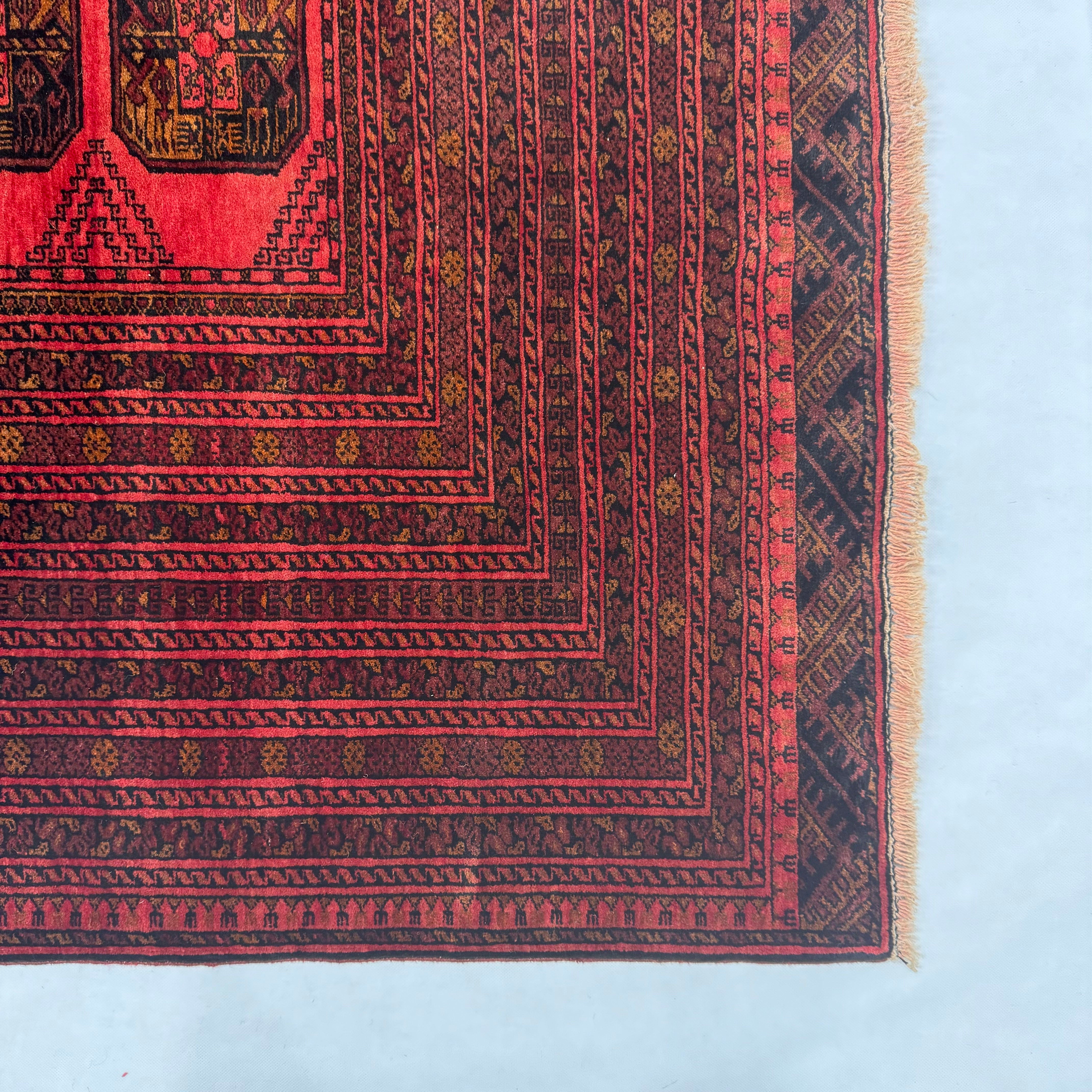 Handmade Afghan wool rug  traditional design for living room USA
