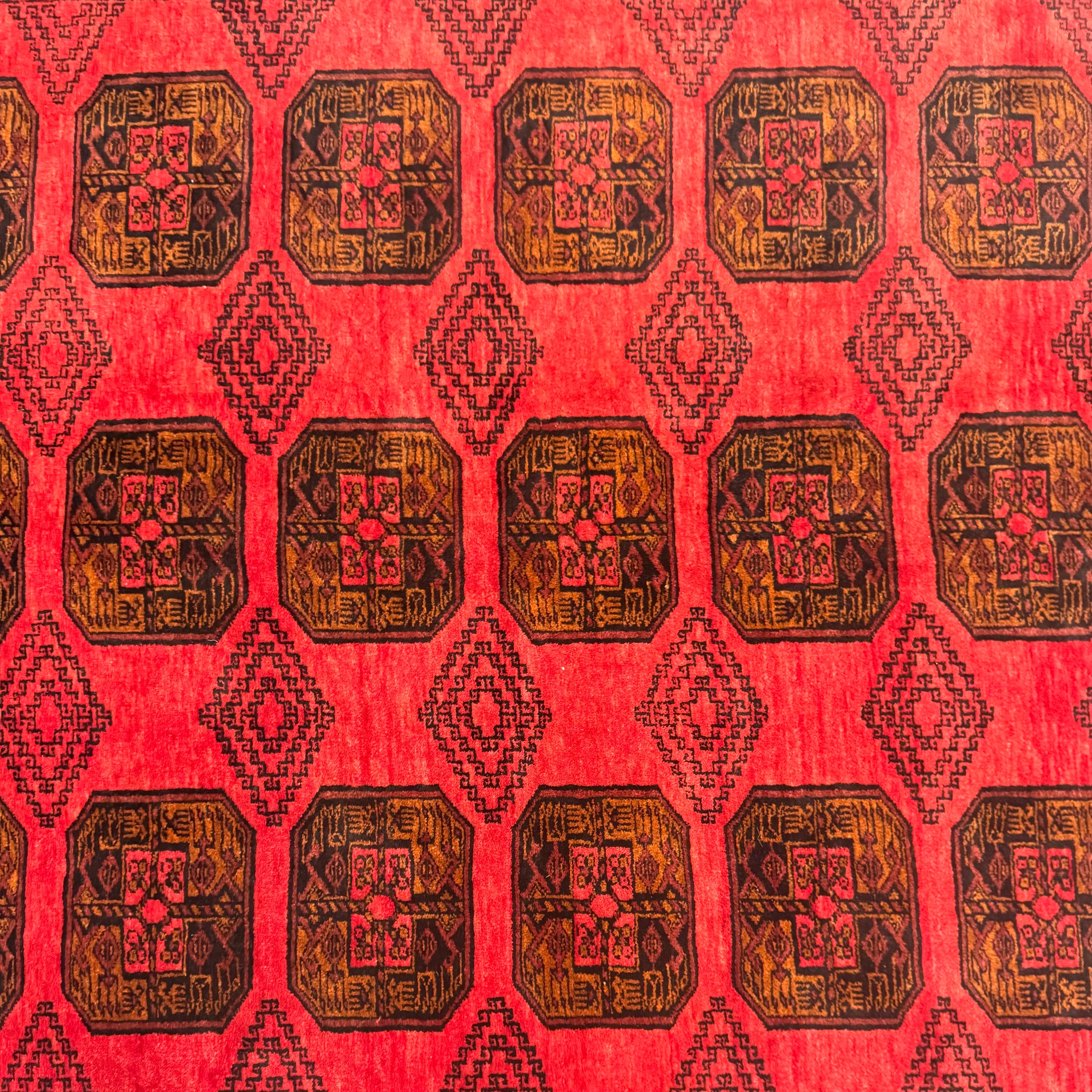 Handmade Afghan wool rug  traditional design for living room USA