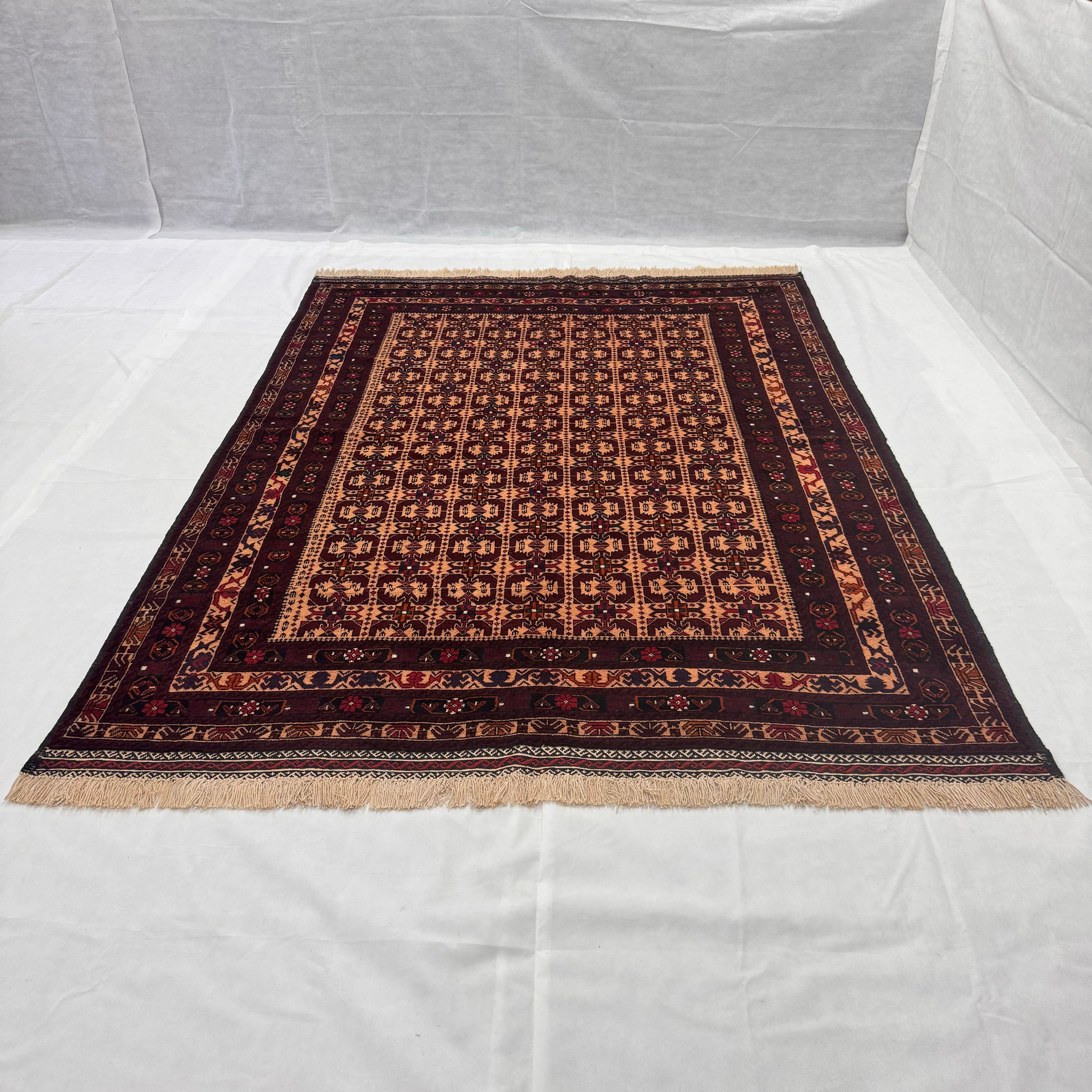 Handmade Afghan wool rug  traditional design for living room USA