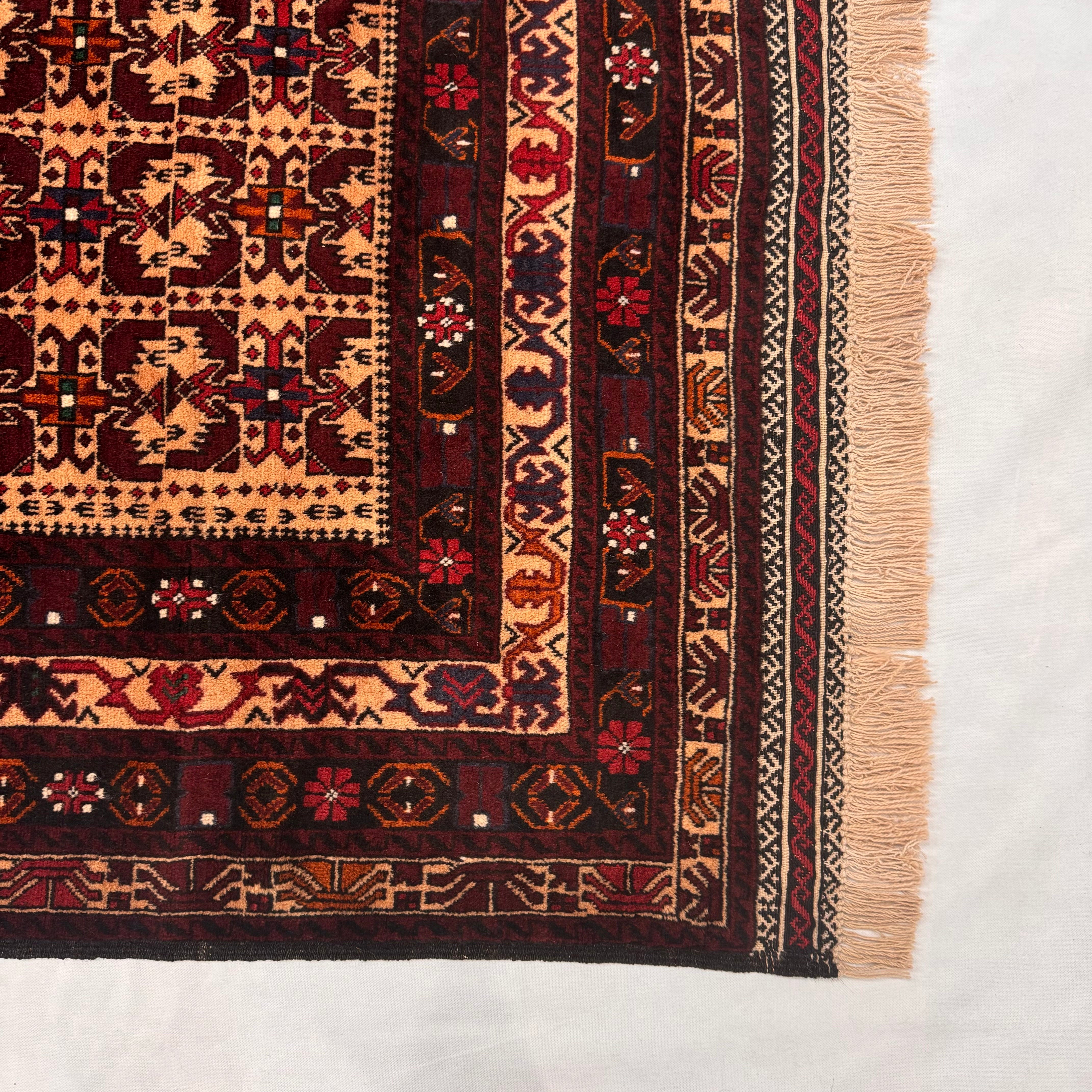 Handmade Afghan wool rug  traditional design for living room USA