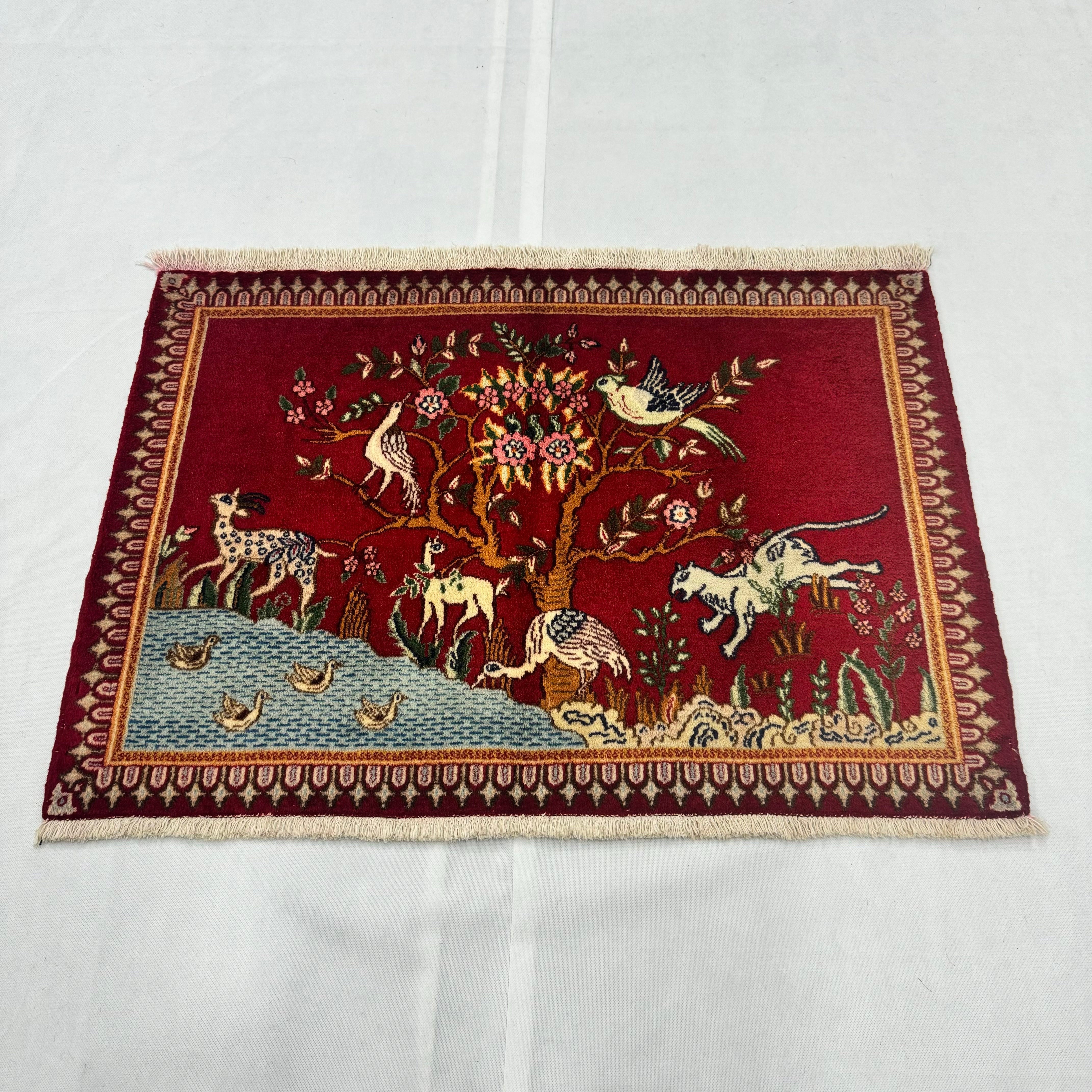 Handmade Afghan wool rug  traditional design for living room USA