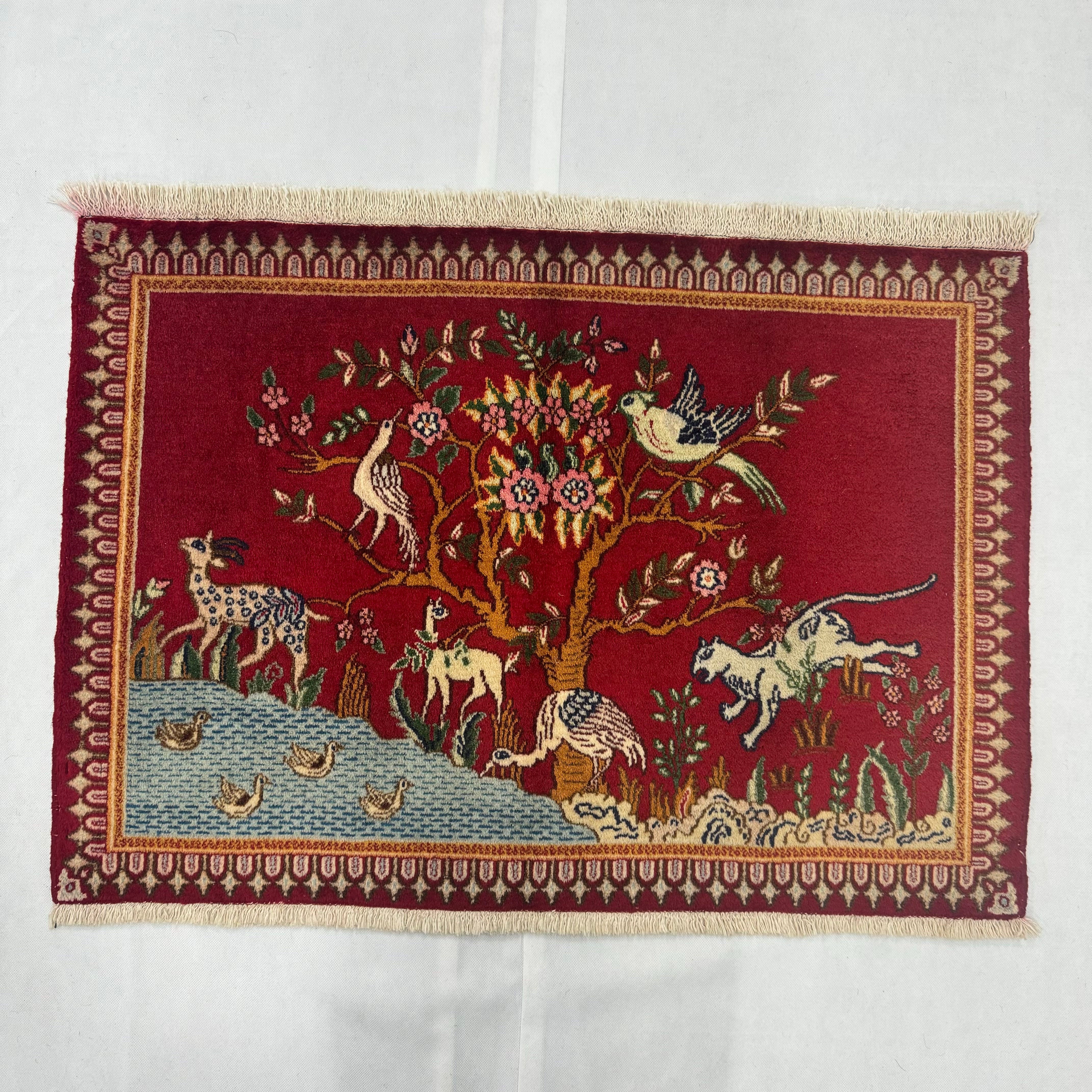 Handmade Afghan wool rug  traditional design for living room USA